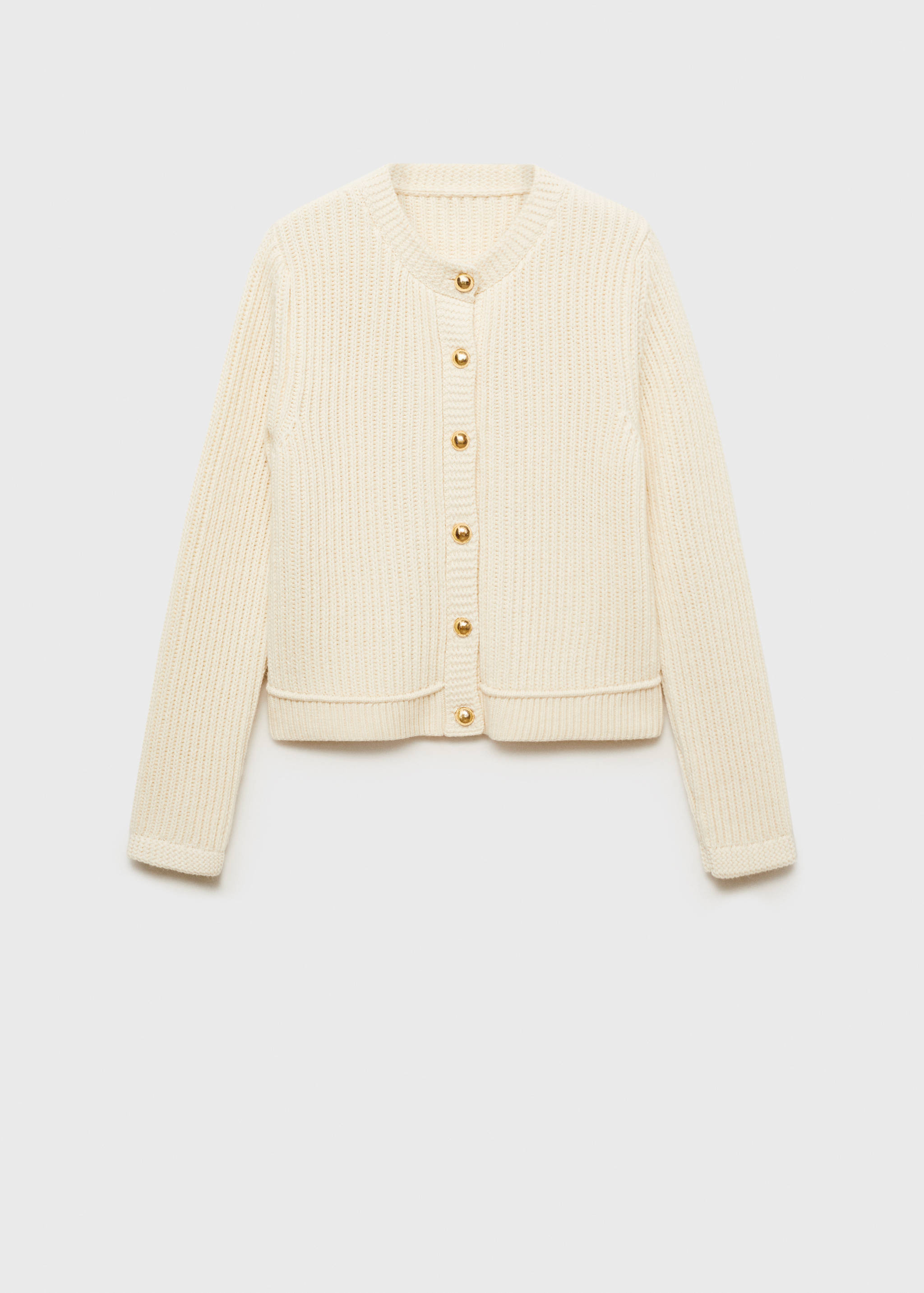 Knitted cardigan with jewel button - Article without model