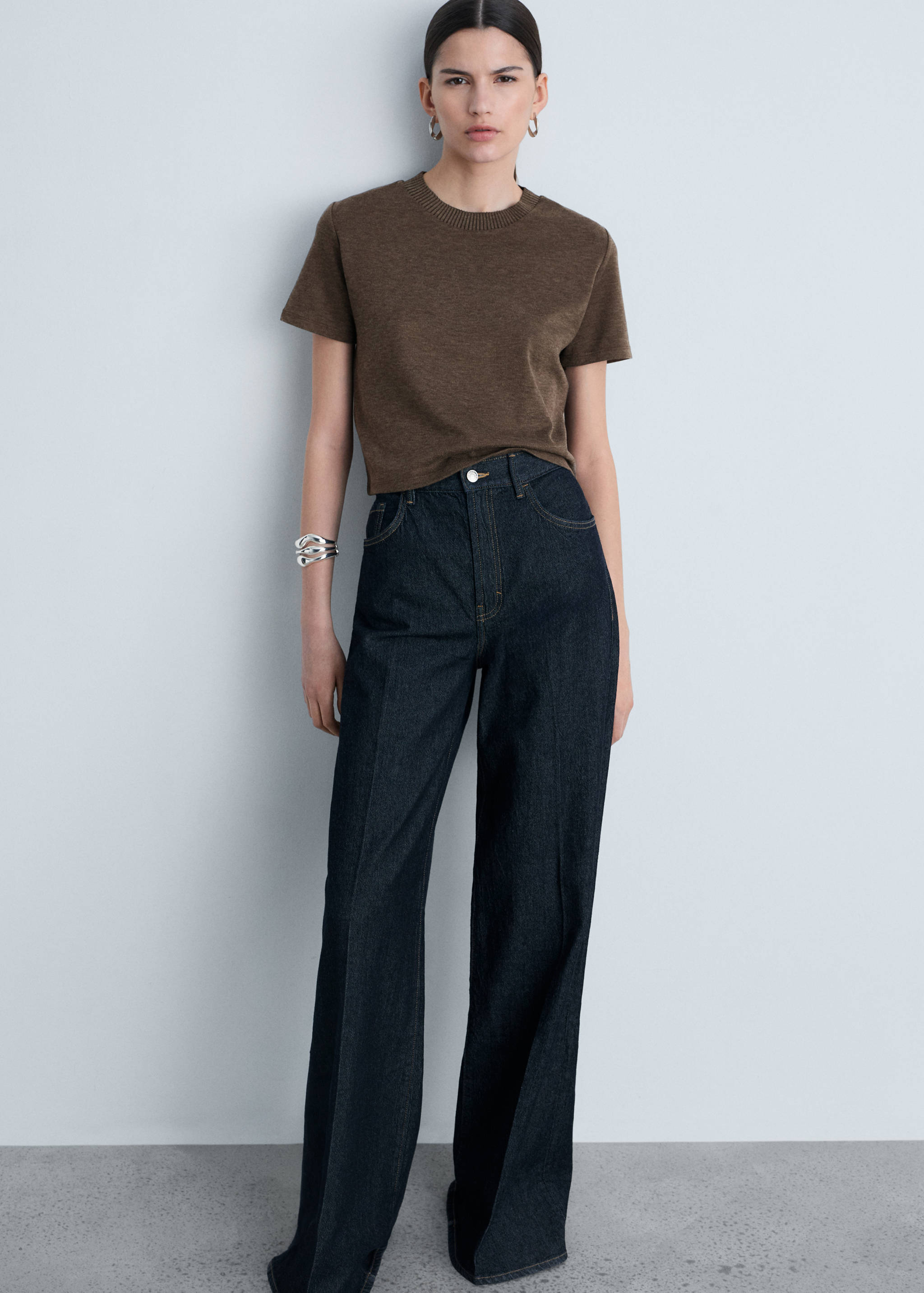 Short-sleeve knitted t-shirt - Details of the article 2