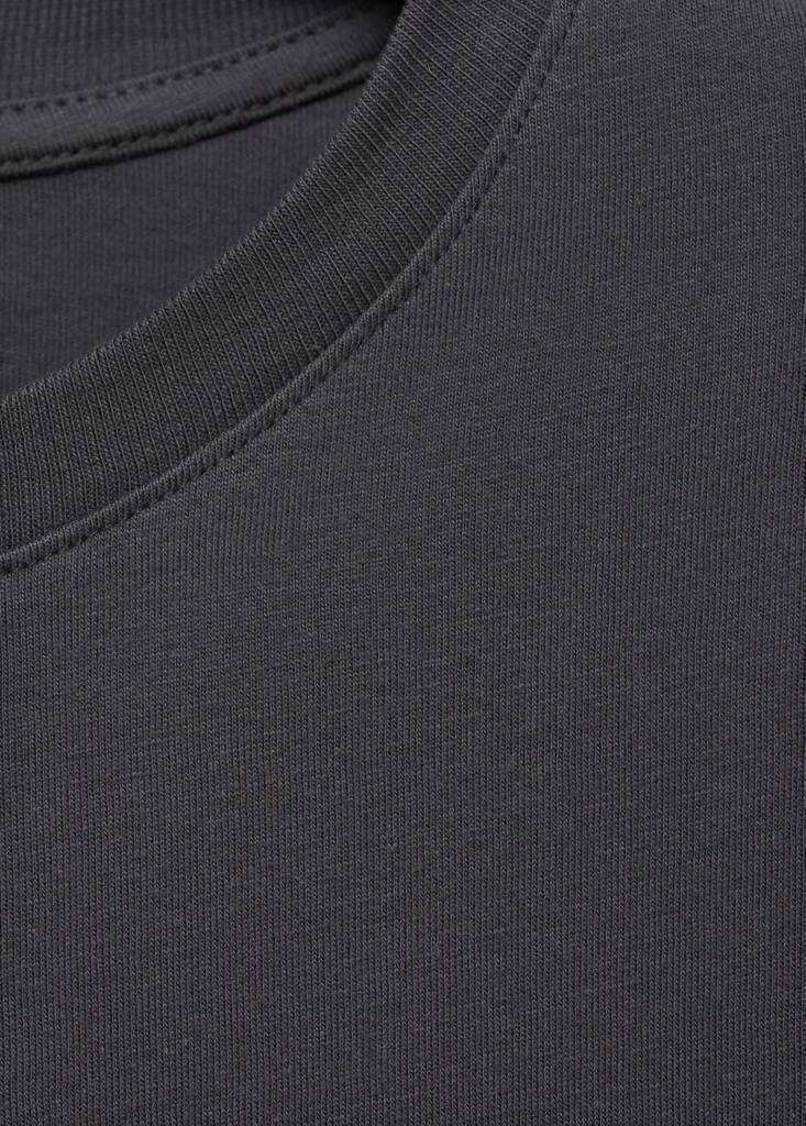 Printed cotton-blend t-shirt — Charcoal