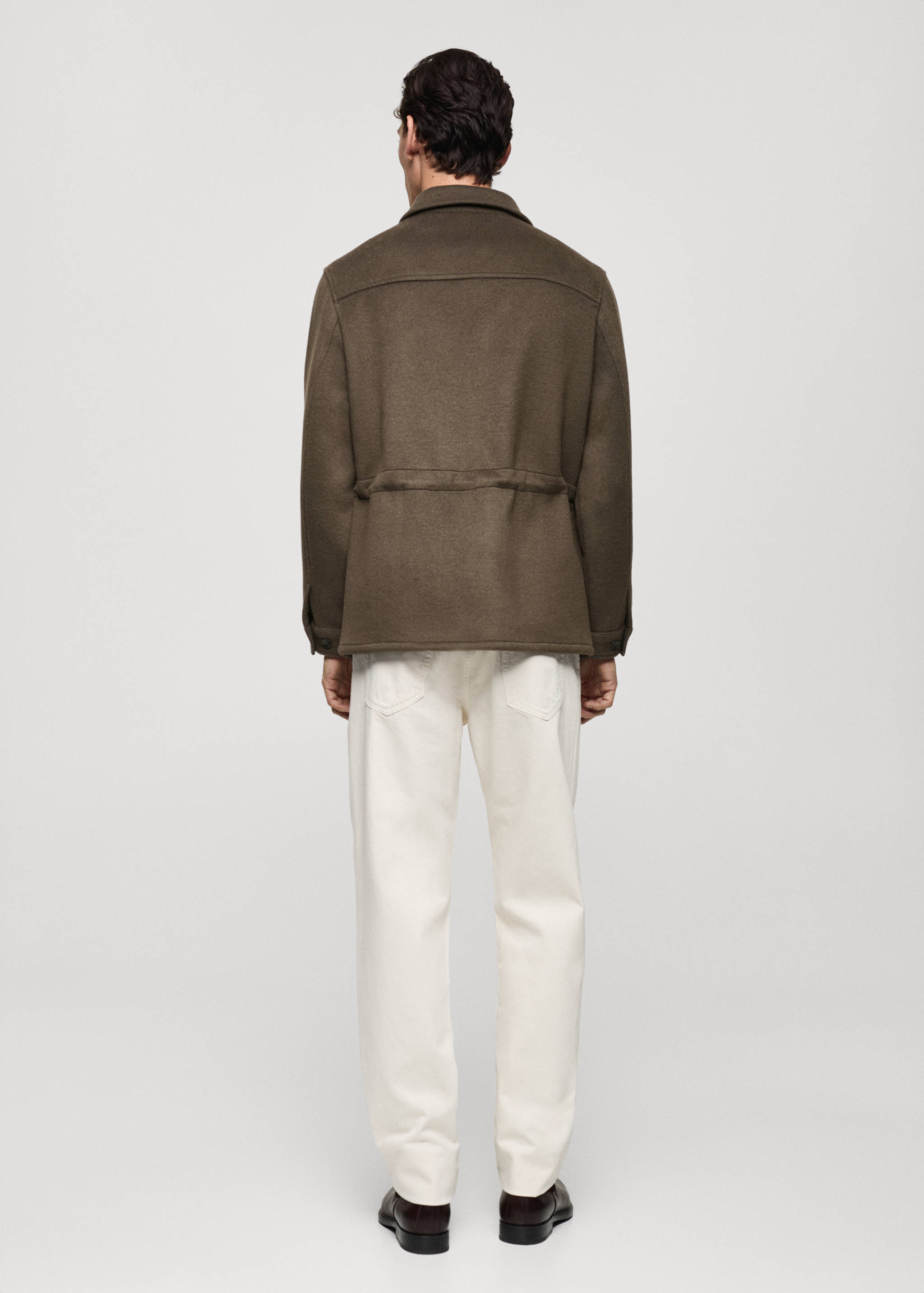 Wool-blend flannel overshirt - Reverse of the article