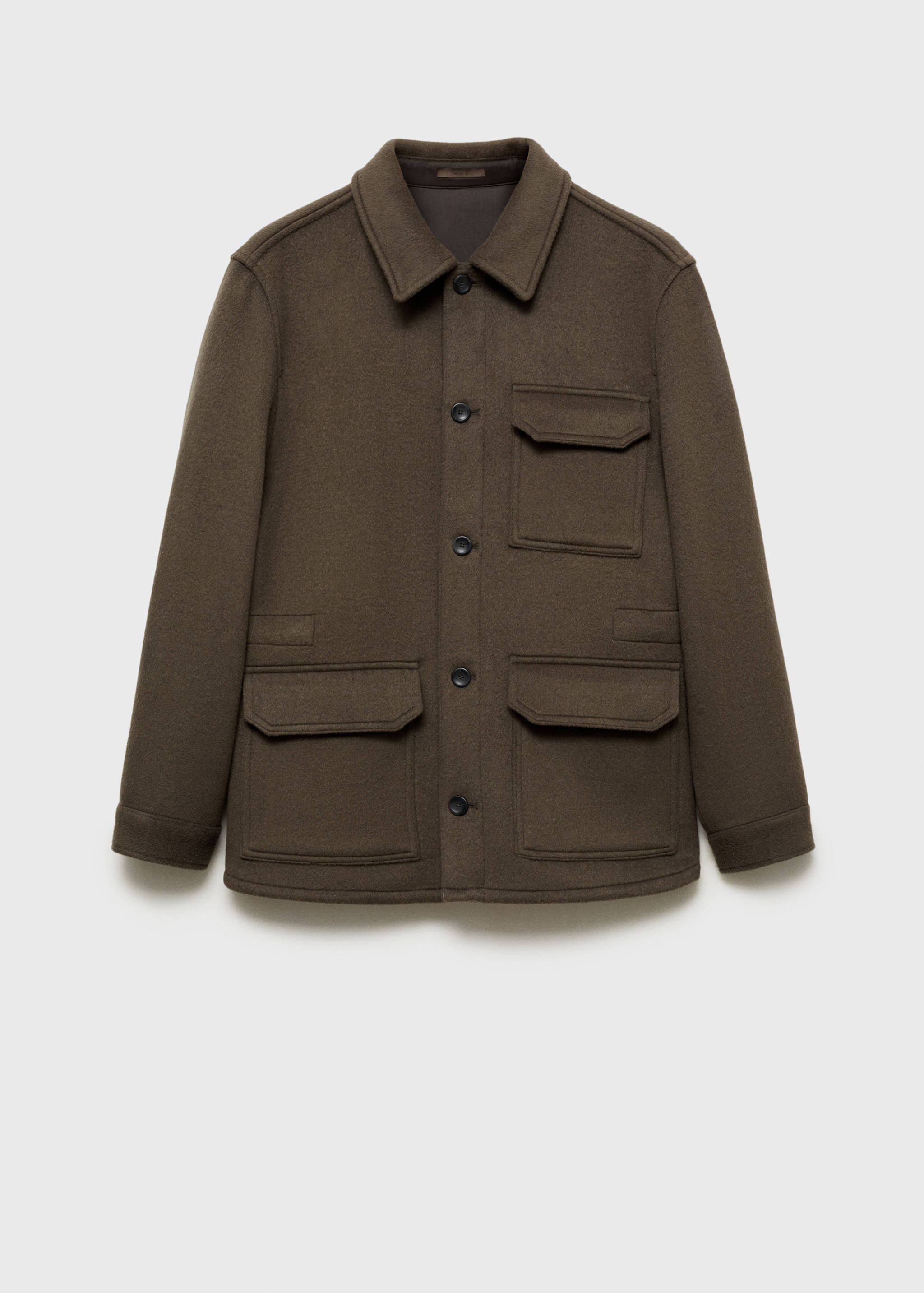 Wool-blend flannel overshirt - Article without model