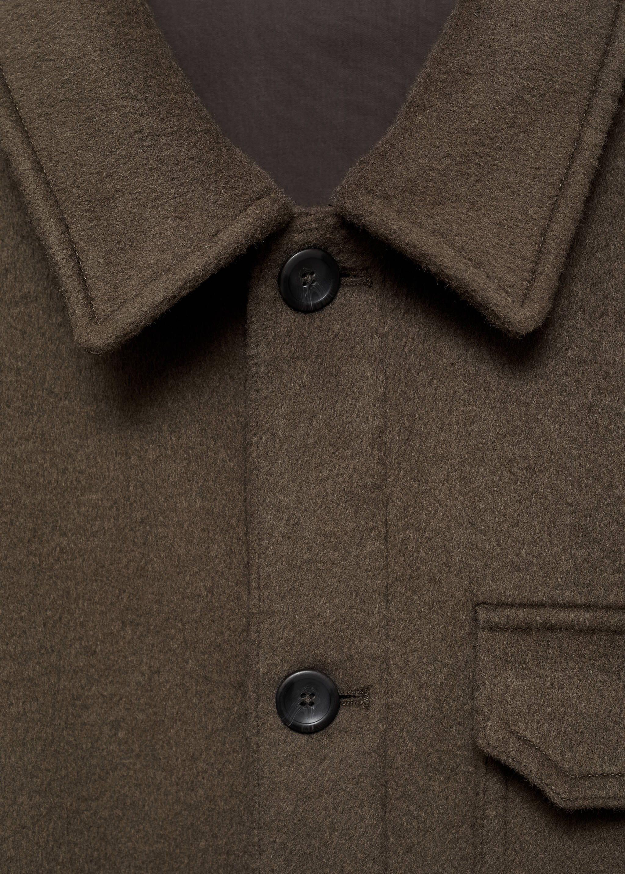 Wool-blend flannel overshirt - Details of the article 8