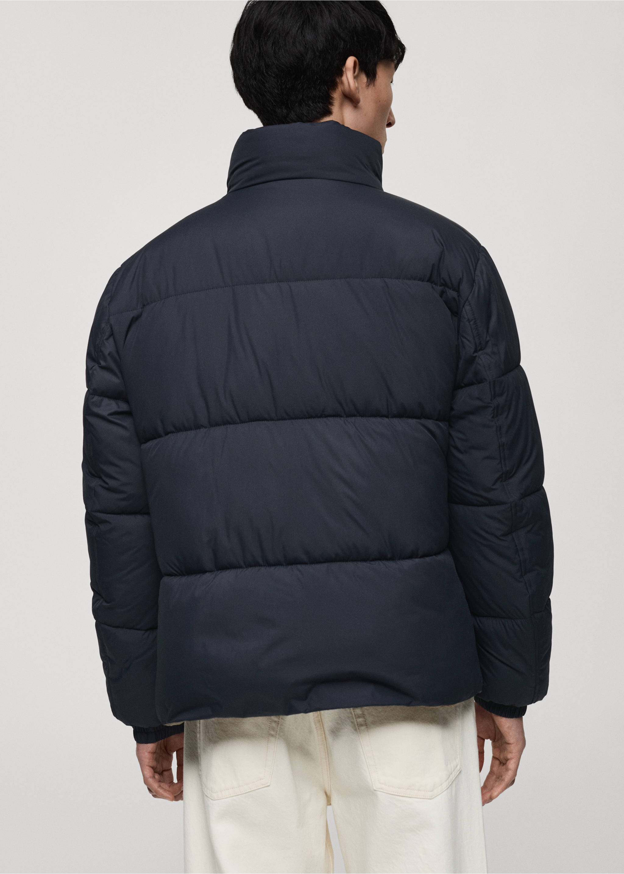 Su tutmaz kapitone anorak - Ürünün arkası, Lacivert. Ref: 87090574-00.
