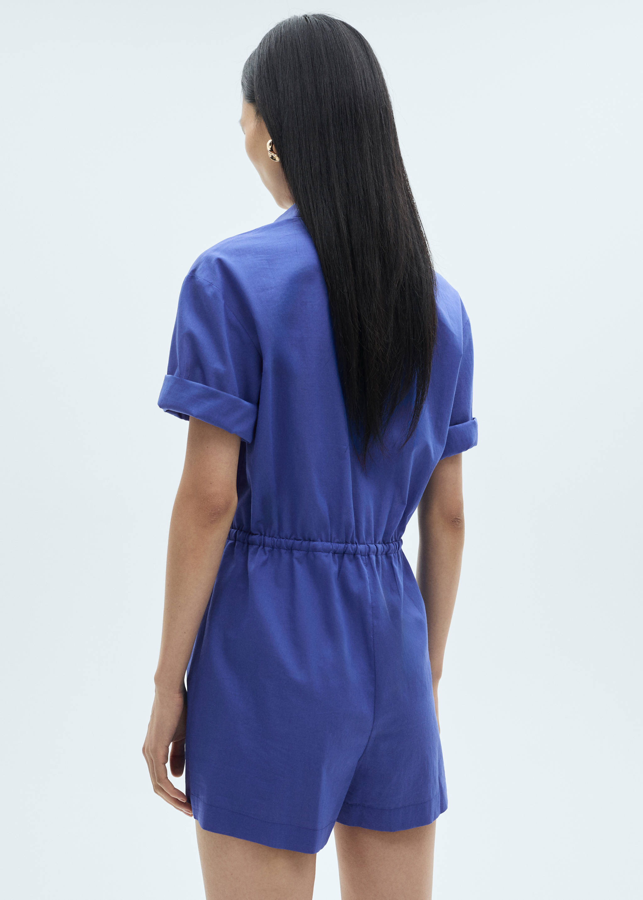 Cotton short jumpsuit - Reverse of the article