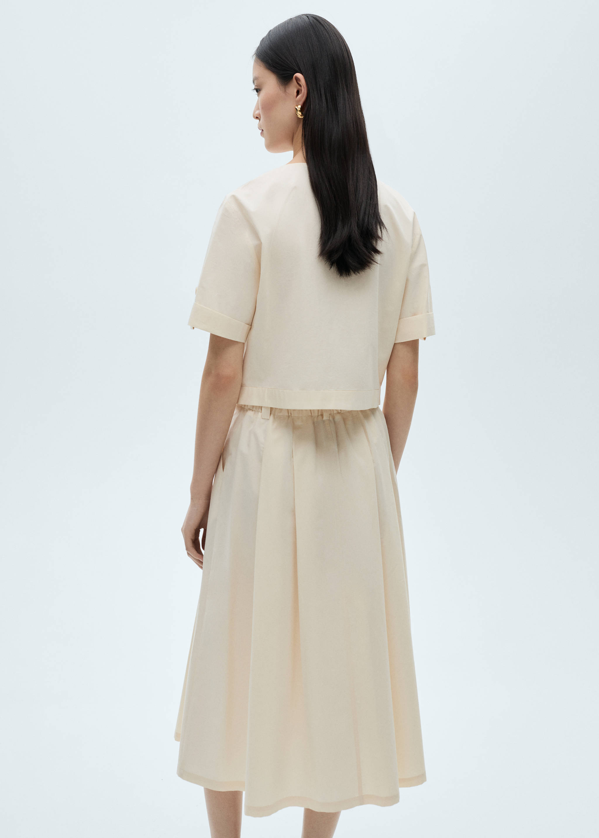 Pleated midi-skirt - Reverse of the article