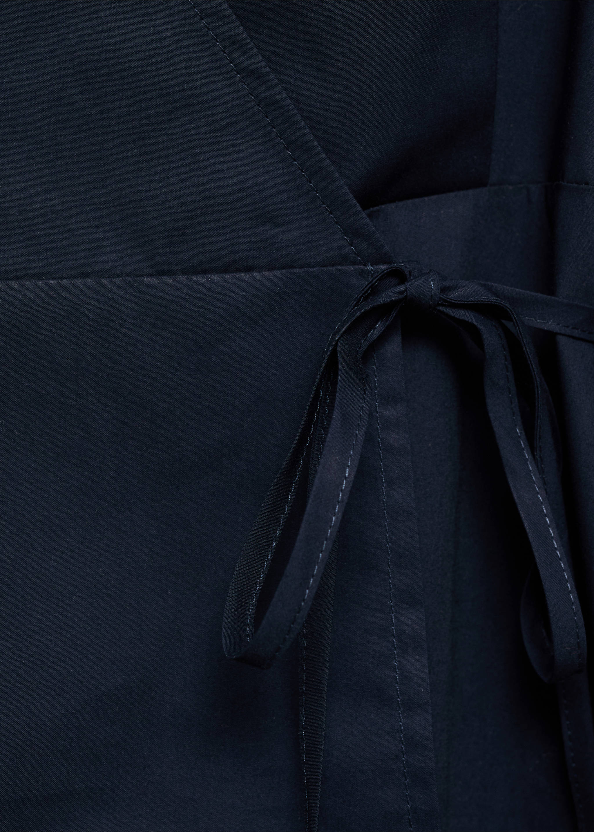 Cotton wrap dress - Details of the article 0, Blue. Ref: 87090579-00.