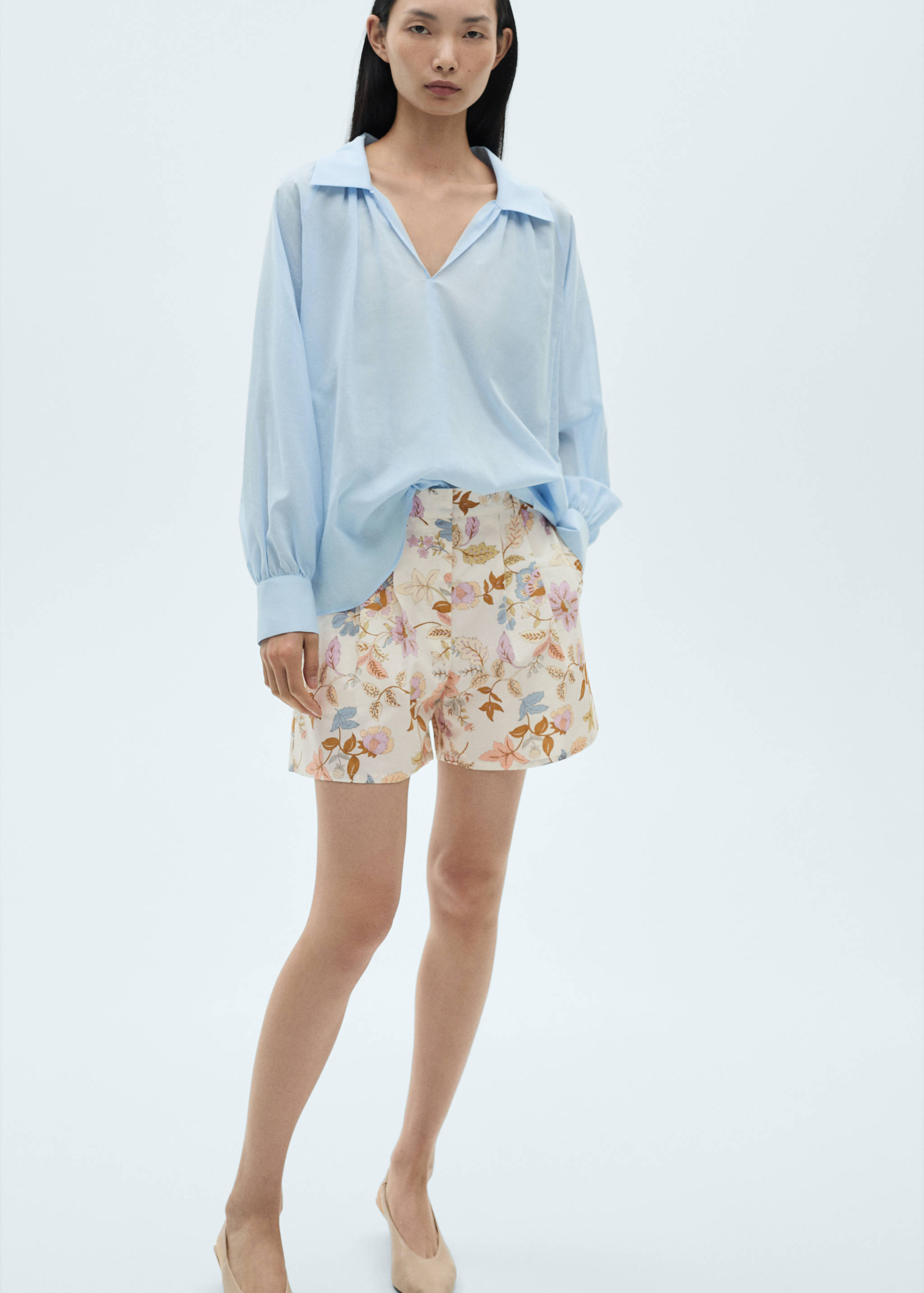 Floral dart shorts - Details of the article 2