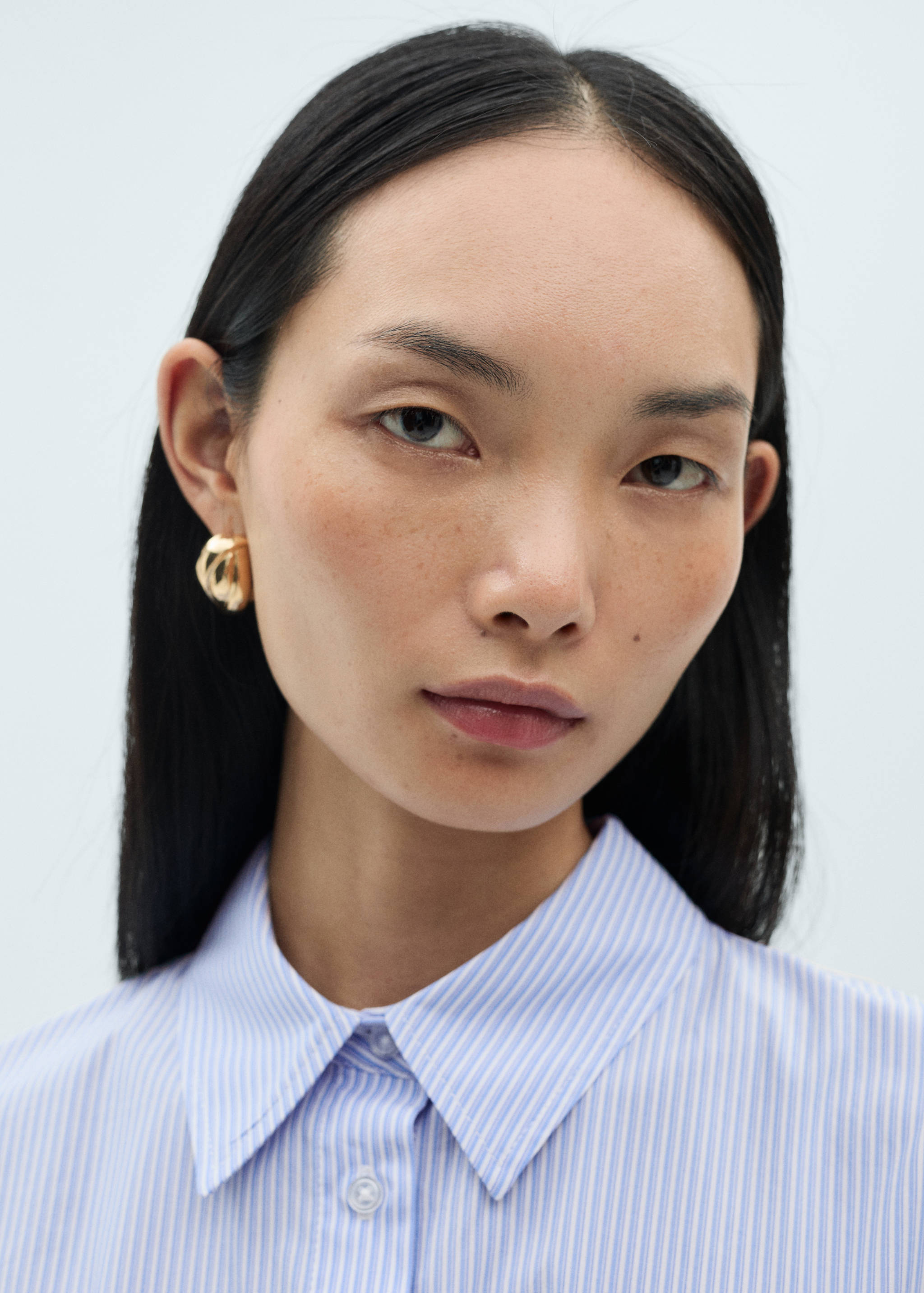 Lace detail shirt dress - Details of the article 1