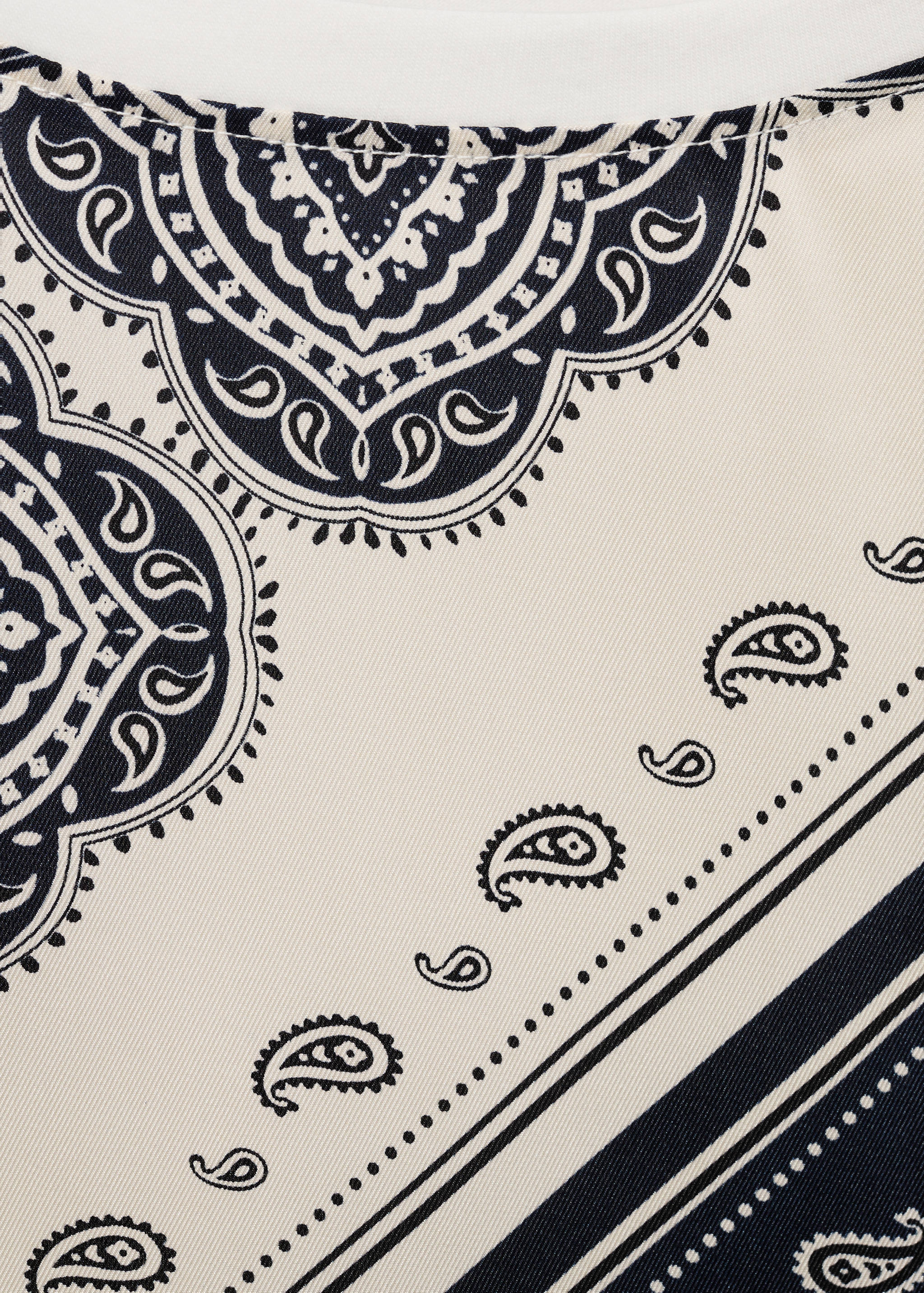Asymmetrical paisley print t-shirt - Details of the article 8