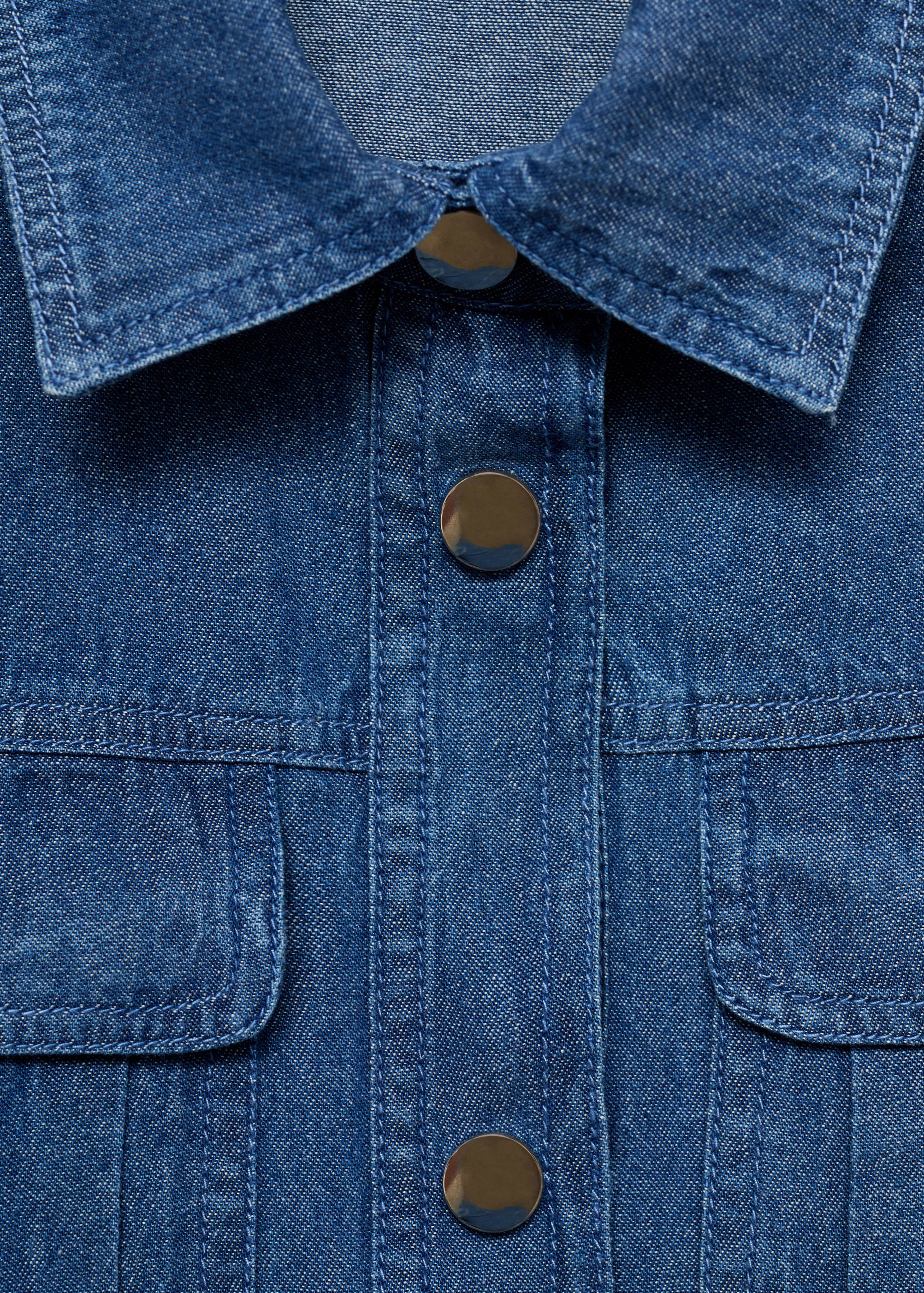 Cropped denim shirt - Details of the article 8