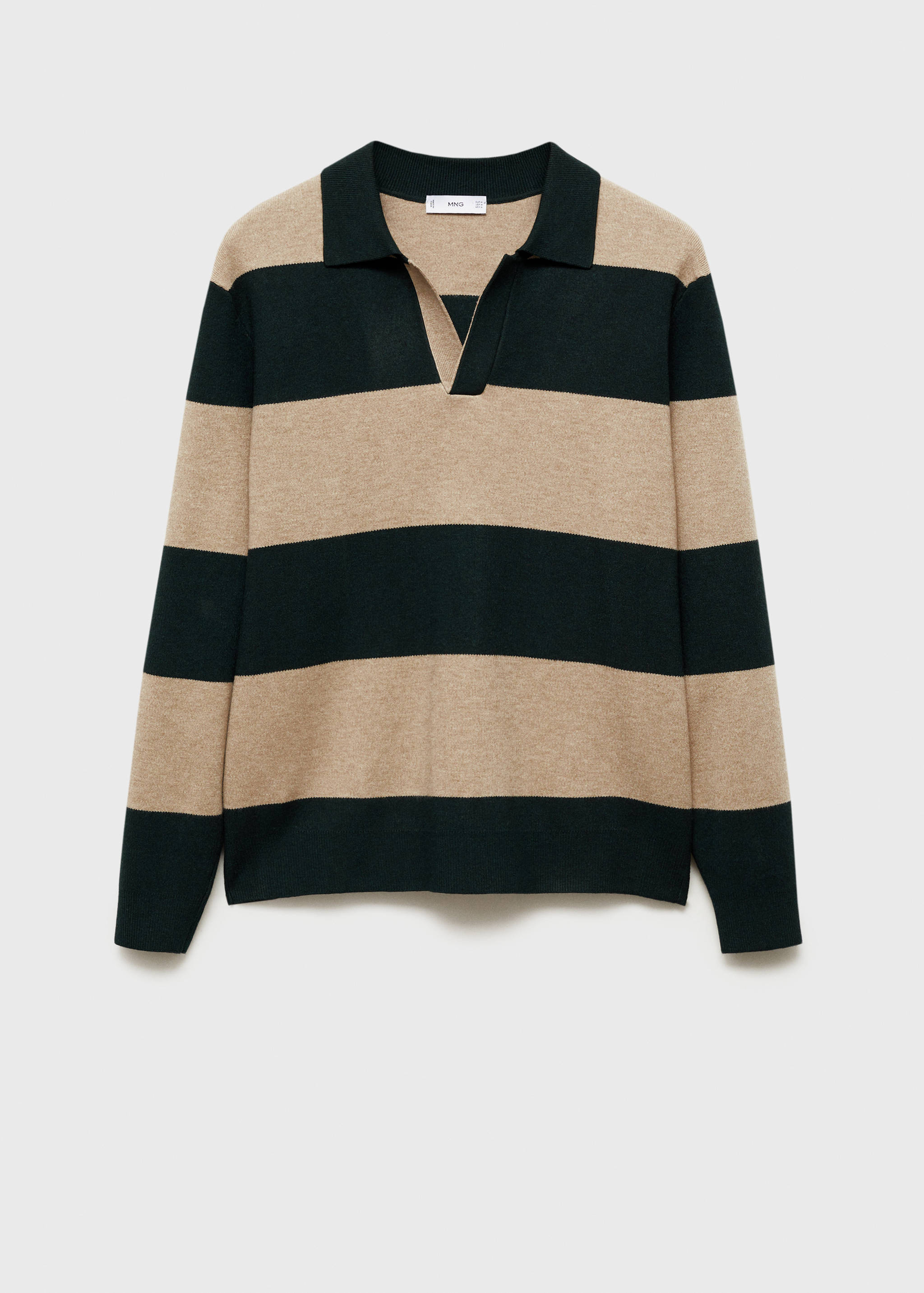 Striped design polo sweater - Article without model