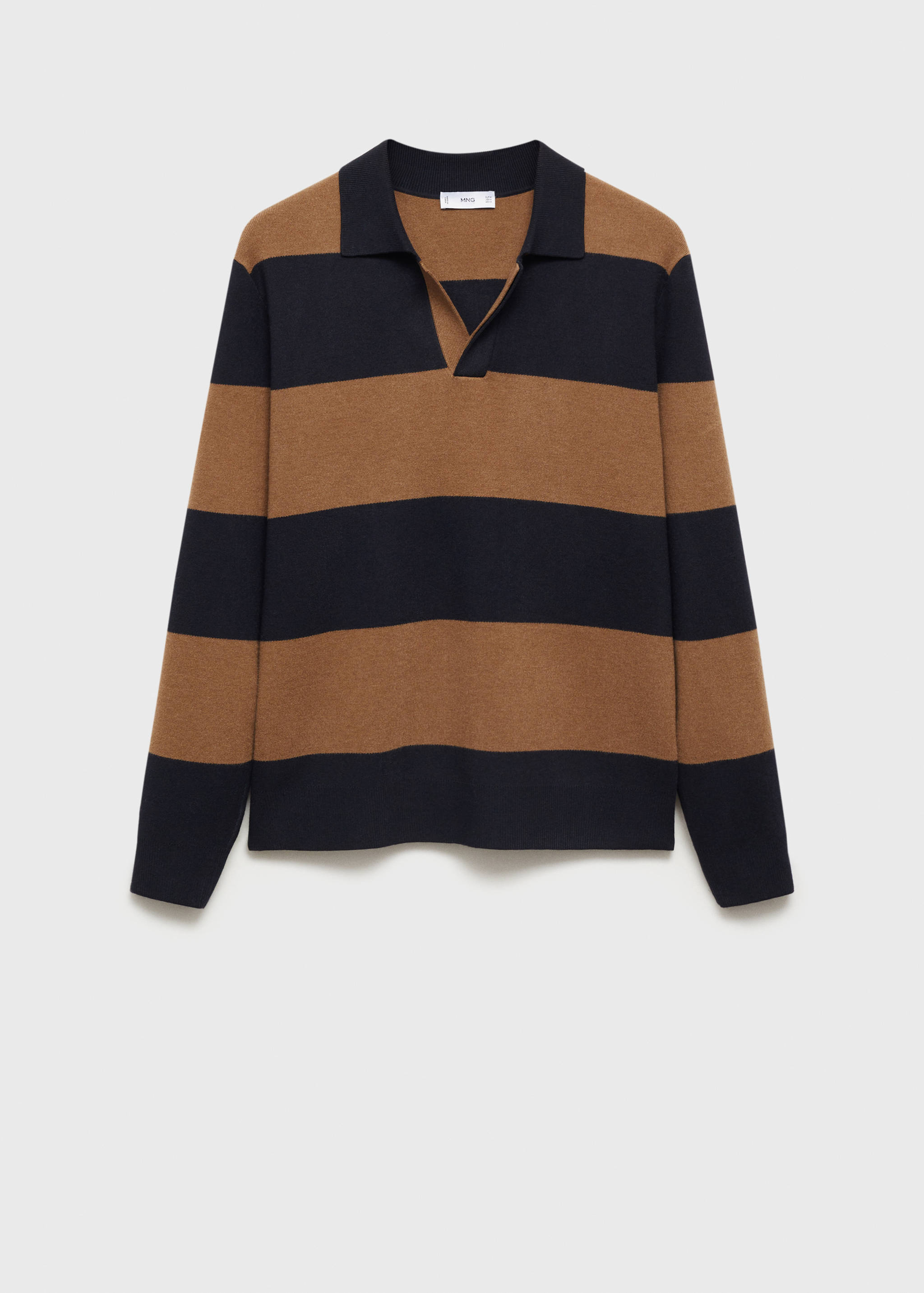 Striped design polo sweater - Article without model