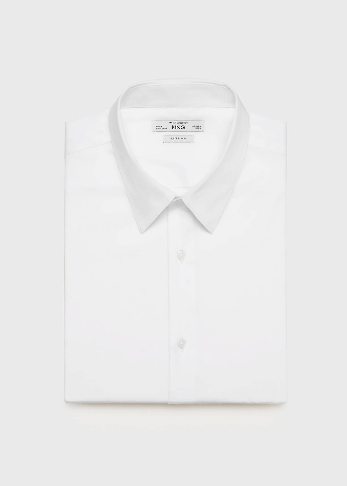 Super slim fit cotton suit shirt — White