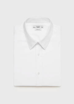 Super slim fit cotton suit shirt — White 7