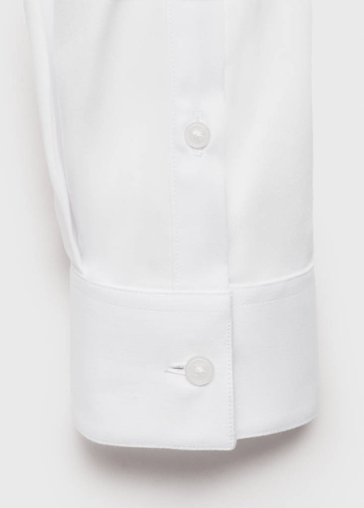 Super slim fit cotton suit shirt — White