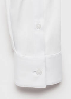 Super slim fit cotton suit shirt — White 8