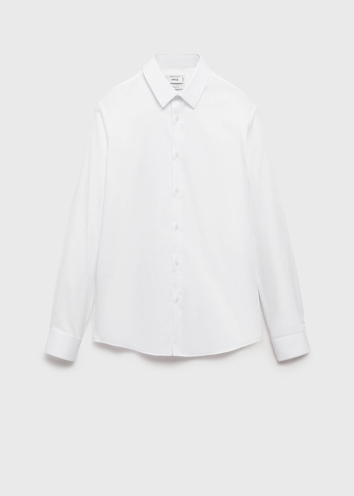 Super slim fit cotton suit shirt — White