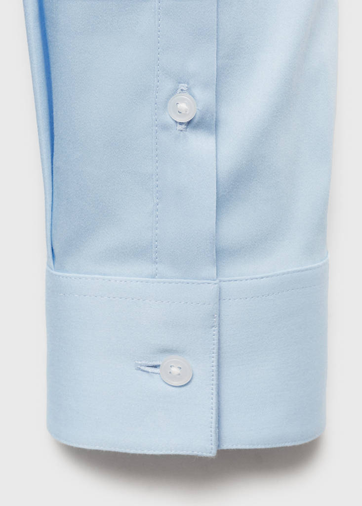 Super slim fit cotton suit shirt — Sky Blue