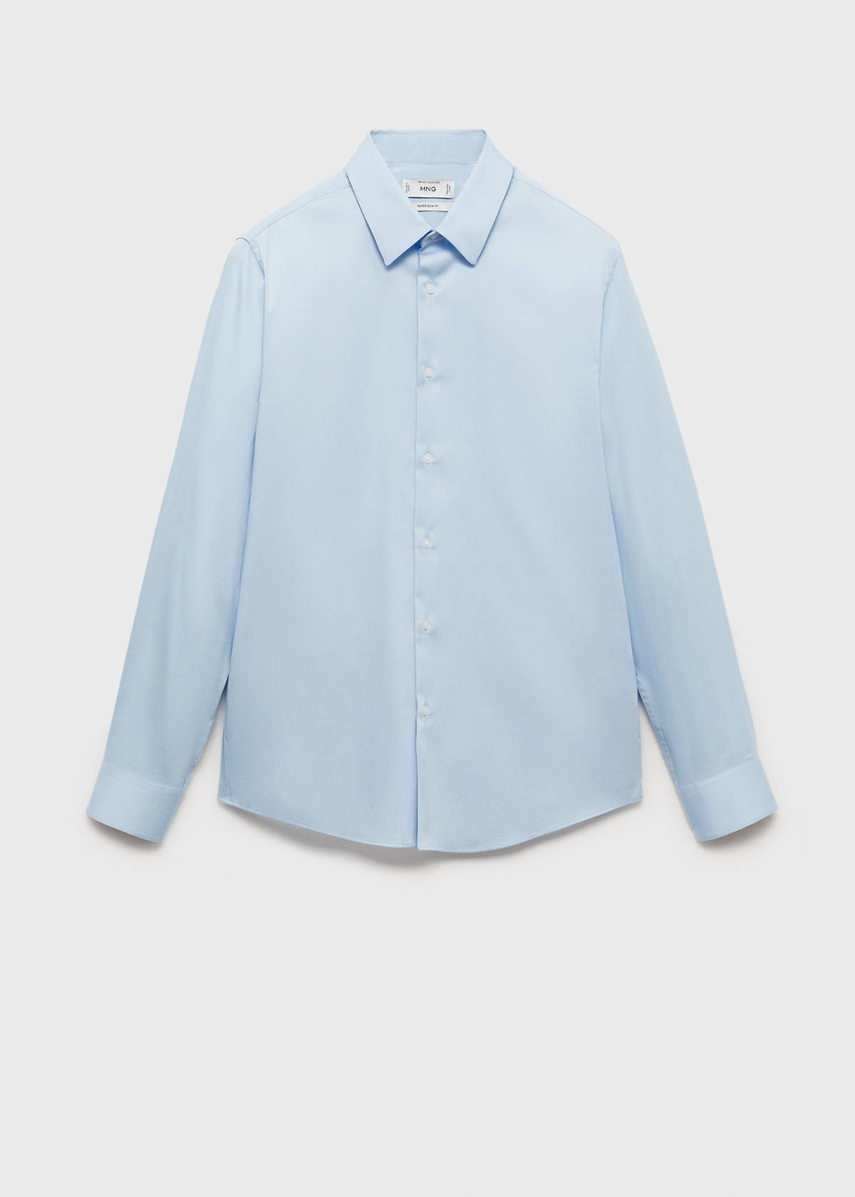 Super slim fit cotton suit shirt — Sky Blue