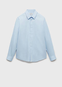 Super slim fit cotton suit shirt — Sky Blue 6