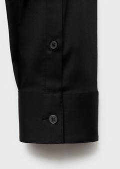 Super slim fit cotton suit shirt — Black 8