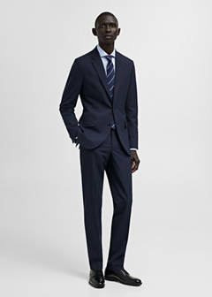 Milan slim-fit suit jacket — Dark Navy 2