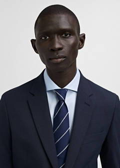 Milan slim-fit suit jacket — Dark Navy 4