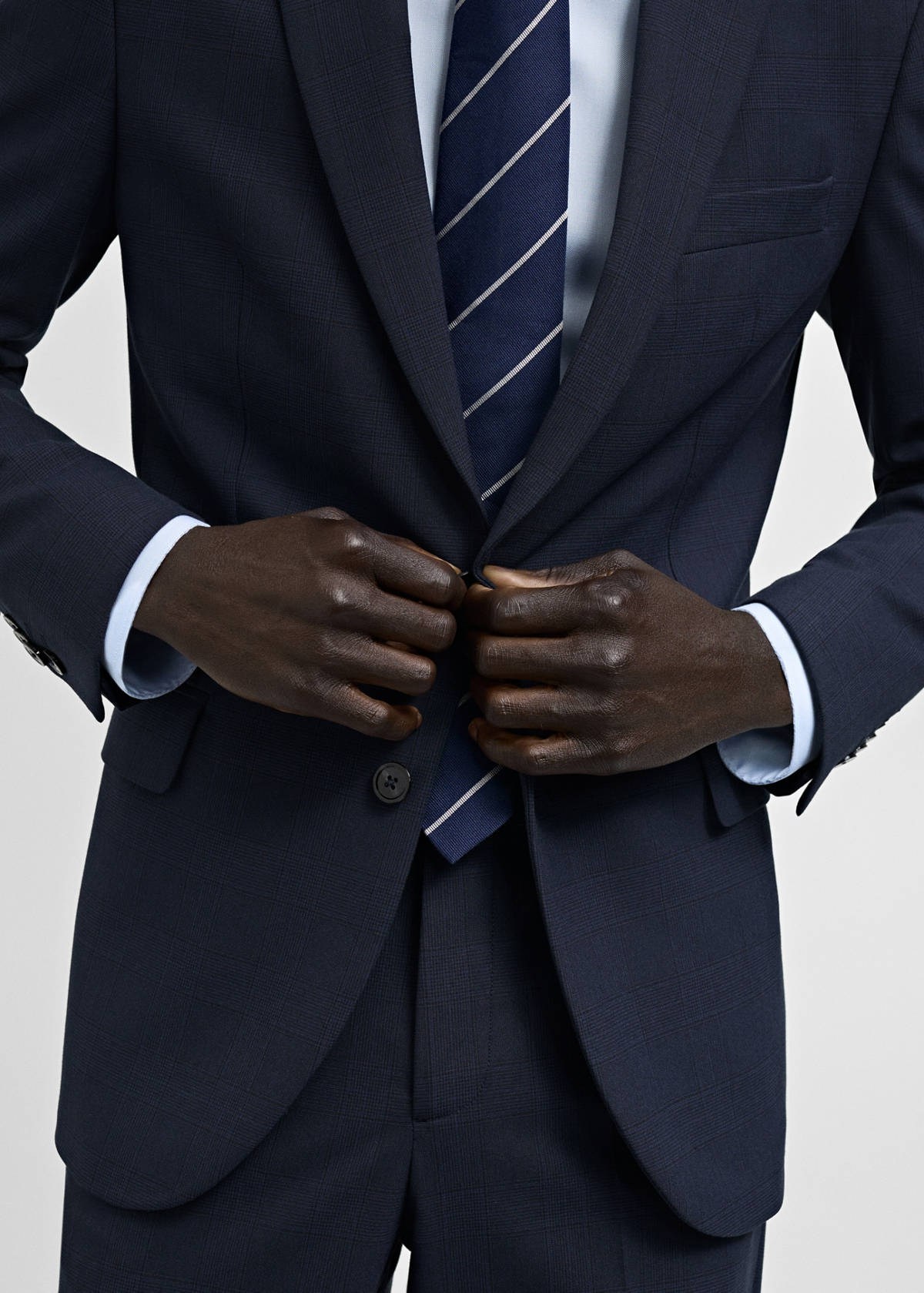 Milan slim-fit suit jacket — Dark Navy