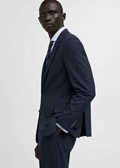 Milan slim-fit suit jacket — Dark Navy 5