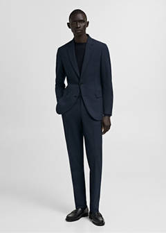Milan slim-fit suit jacket — Dark Navy 12