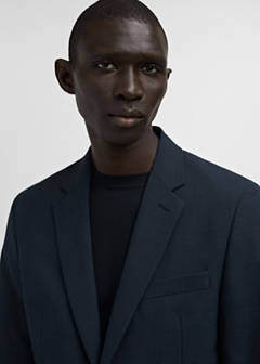 Milan slim-fit suit jacket — Dark Navy 14