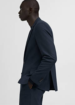 Milan slim-fit suit jacket — Dark Navy 15