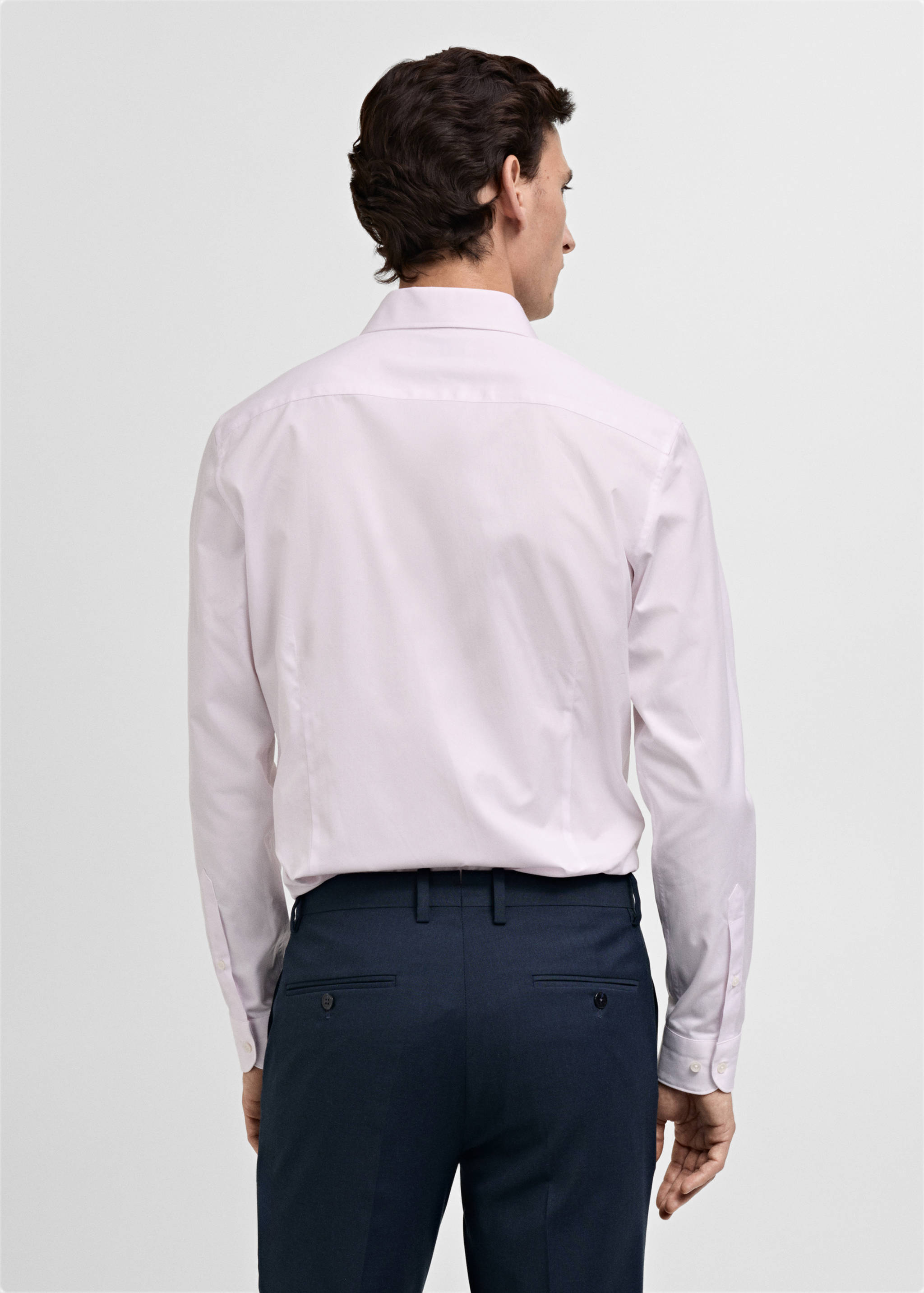 Camisa traje slim fit 100% algodón - Reverso del artículo