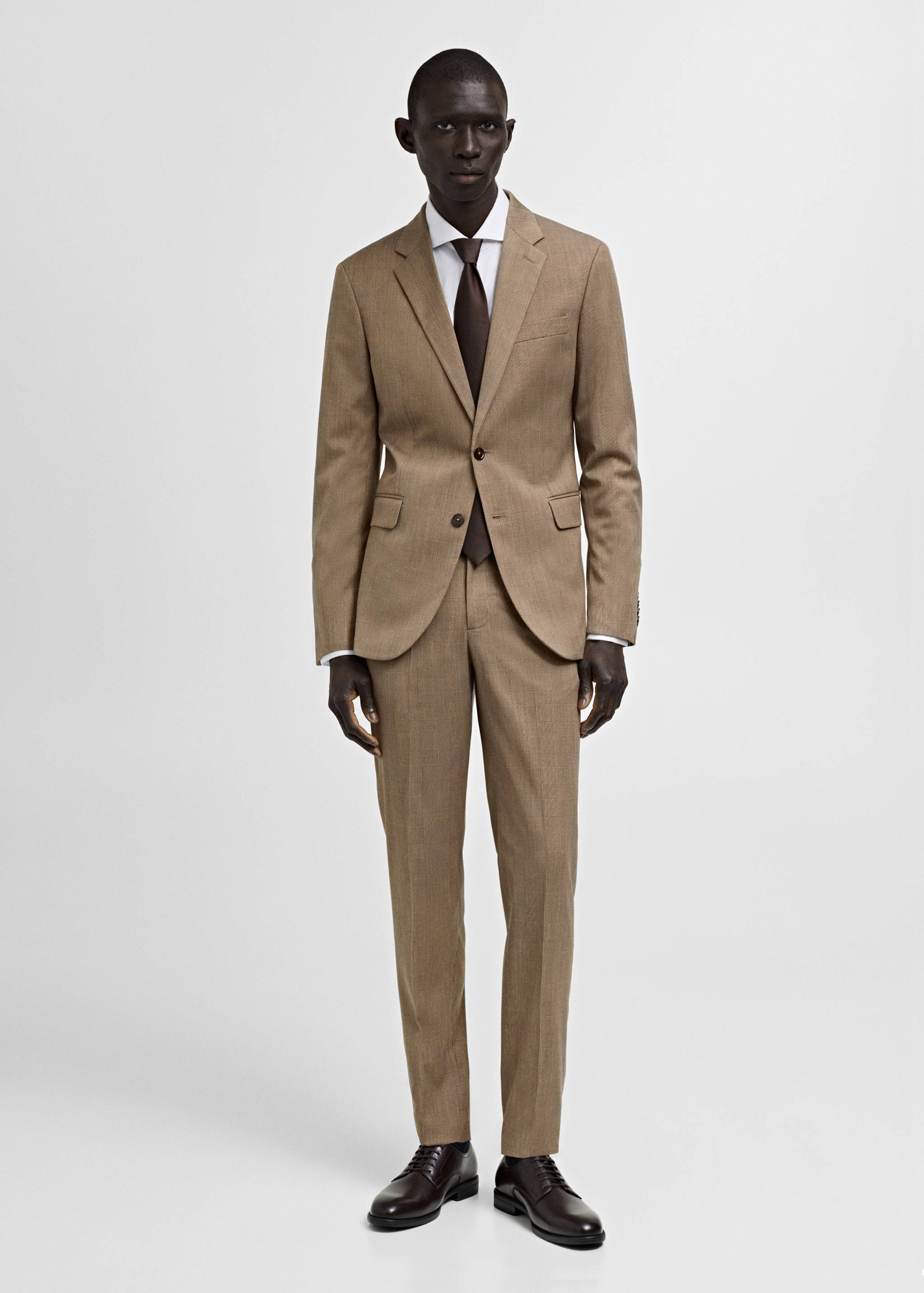 Milan Prince of Wales check suit trousers - General plane