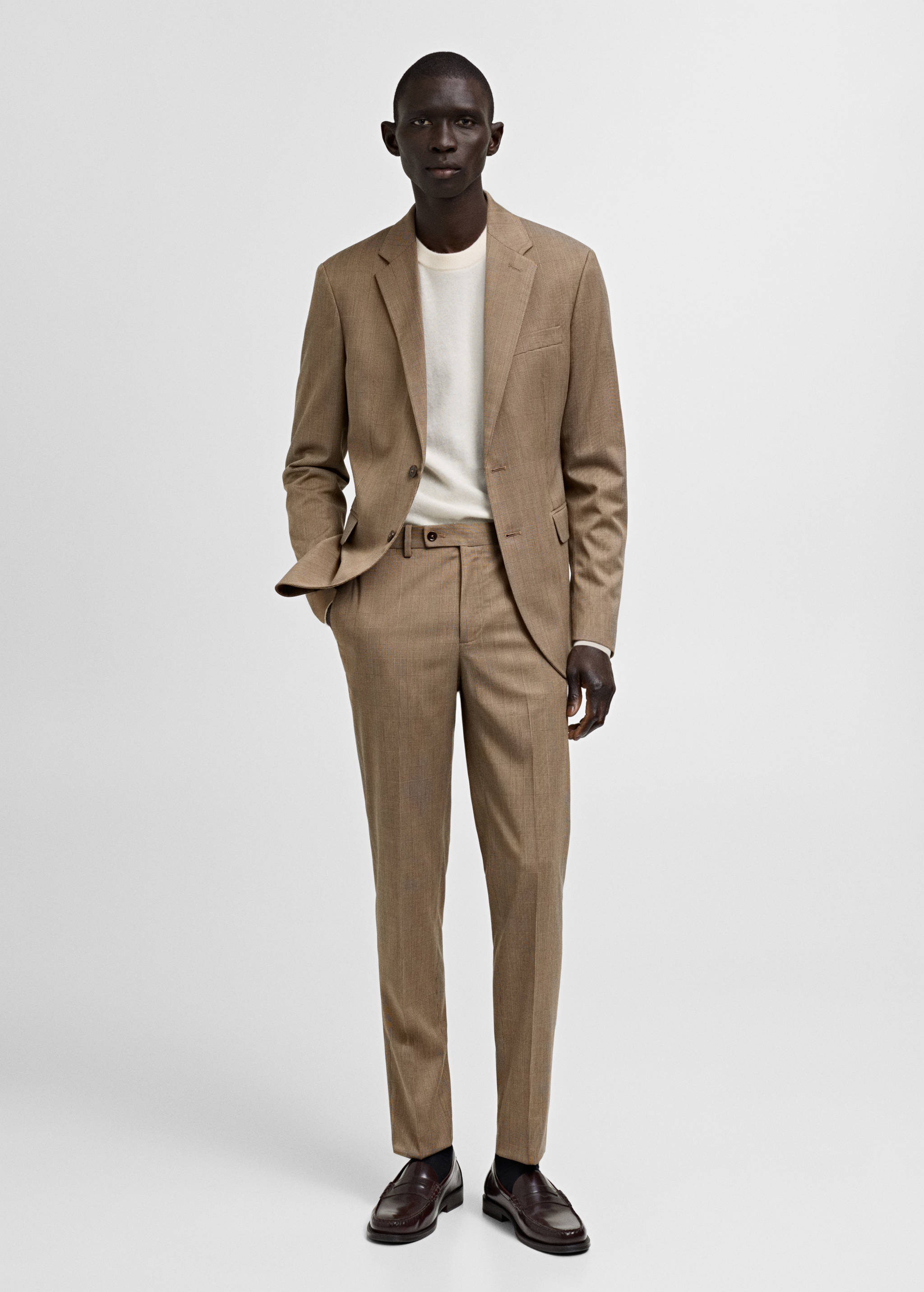 米兰威尔士亲王格纹西装裤 - null