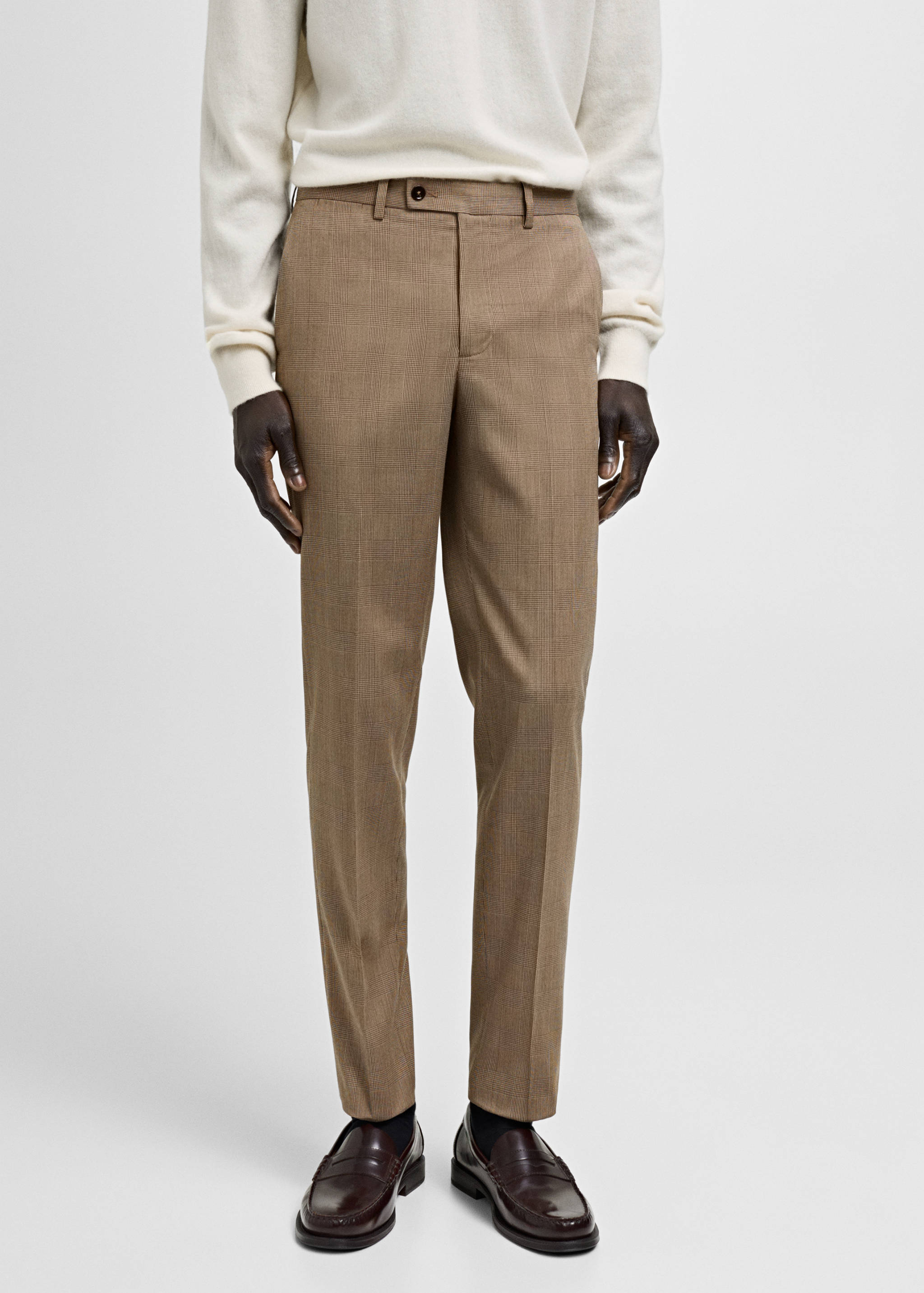 米兰威尔士亲王格纹西装裤 - null