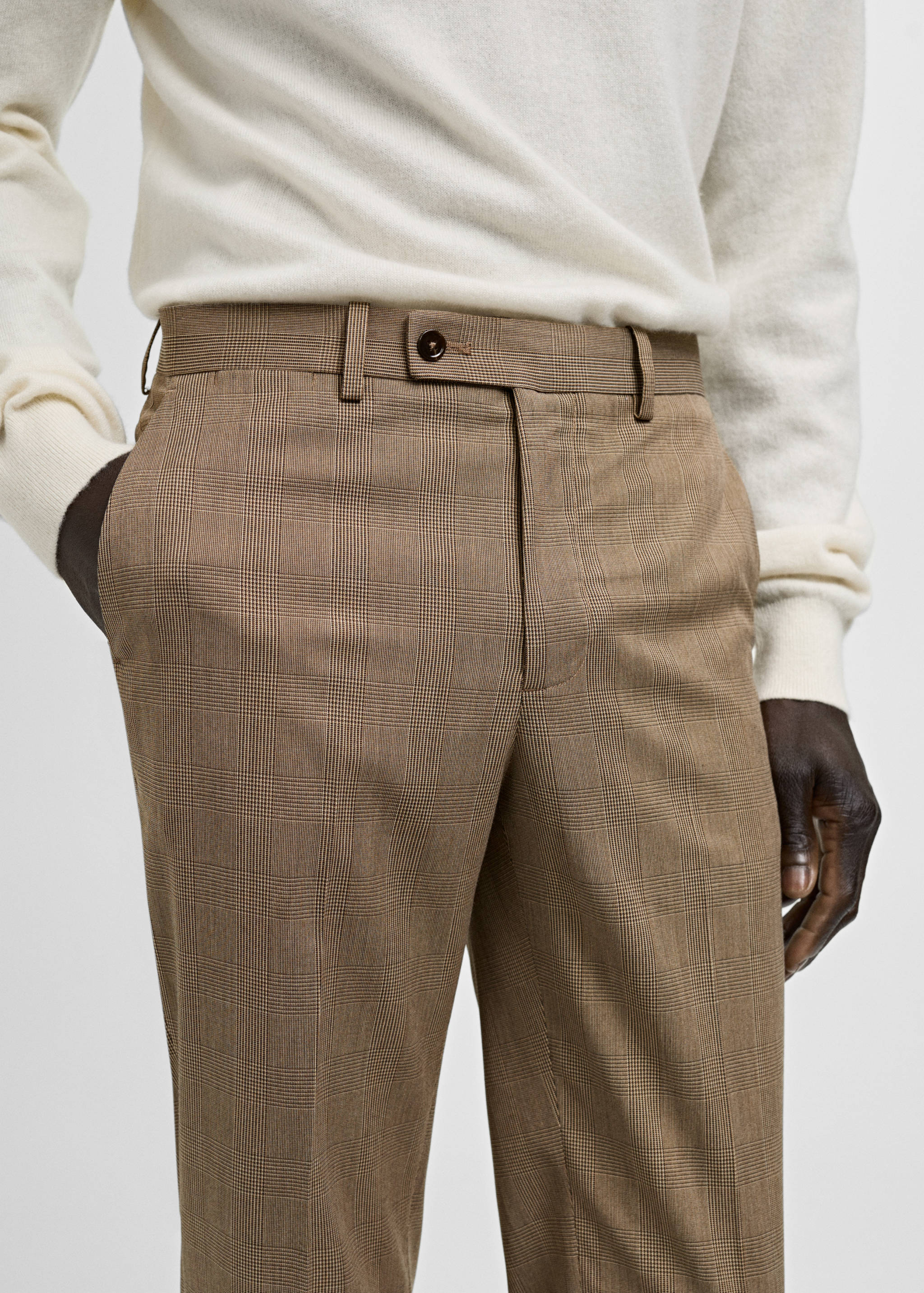 米兰威尔士亲王格纹西装裤 - null