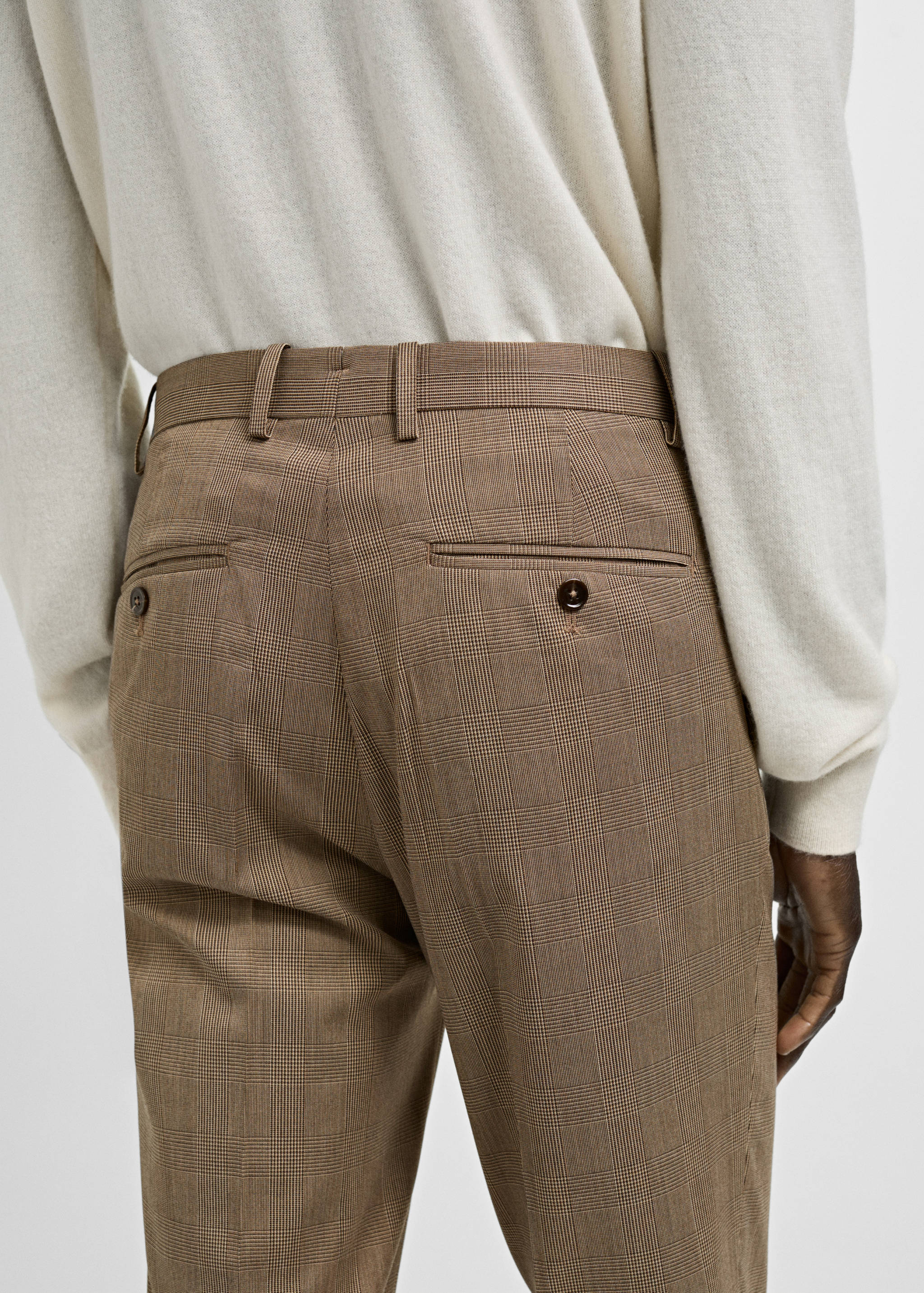 米兰威尔士亲王格纹西装裤 - null