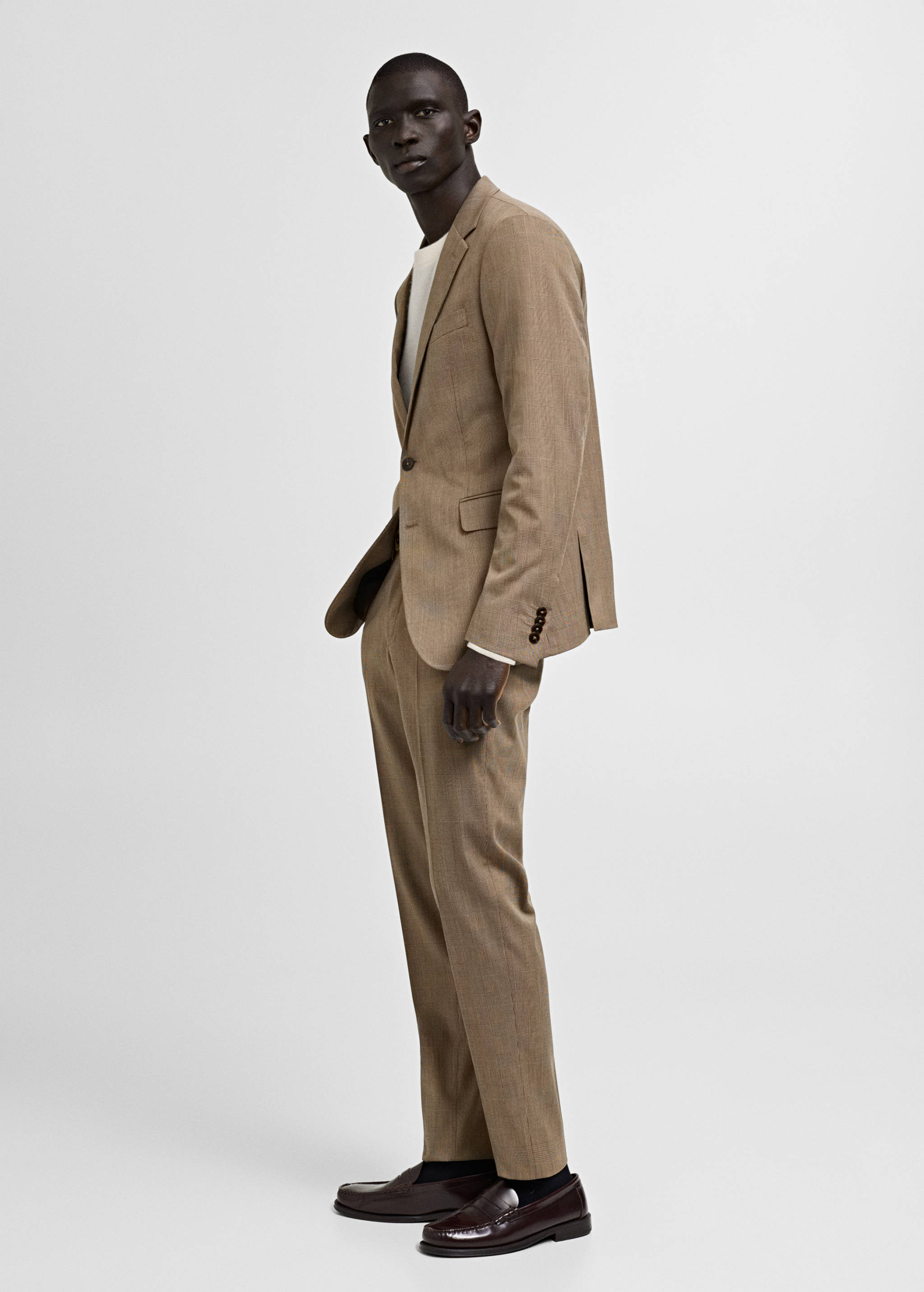 米兰威尔士亲王格纹西装裤 - null