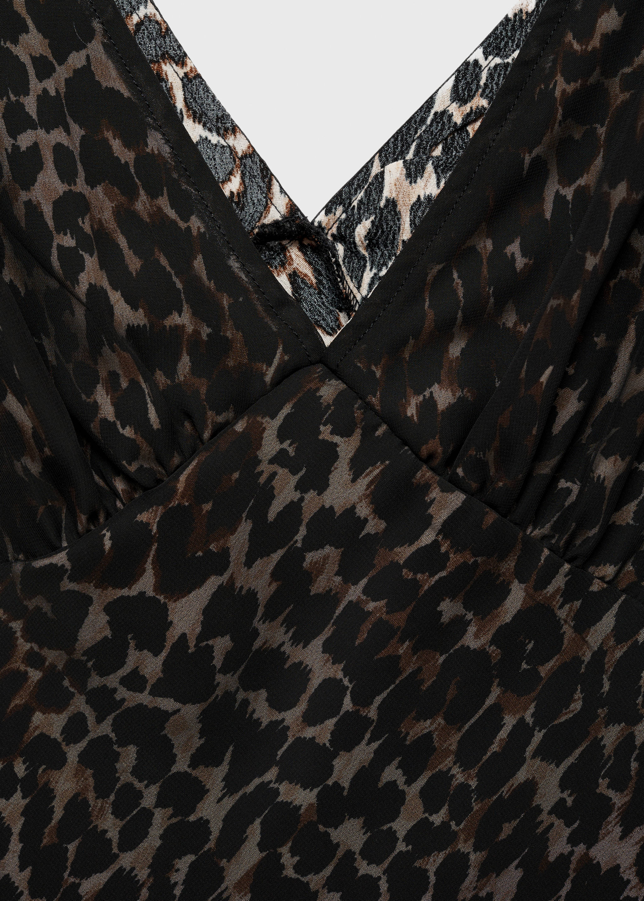 Φόρεμα με λαιμόκοψη V animal print - Λεπτομέρεια του προϊόντος 8