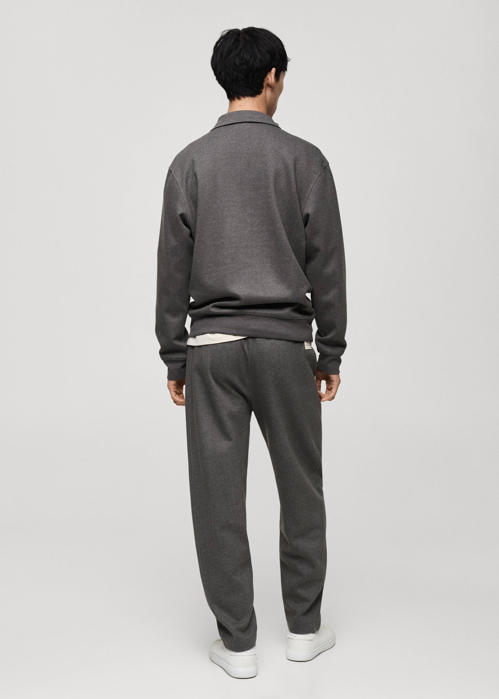 Polo sweatshirt with embroidery detail - Reverse of the article