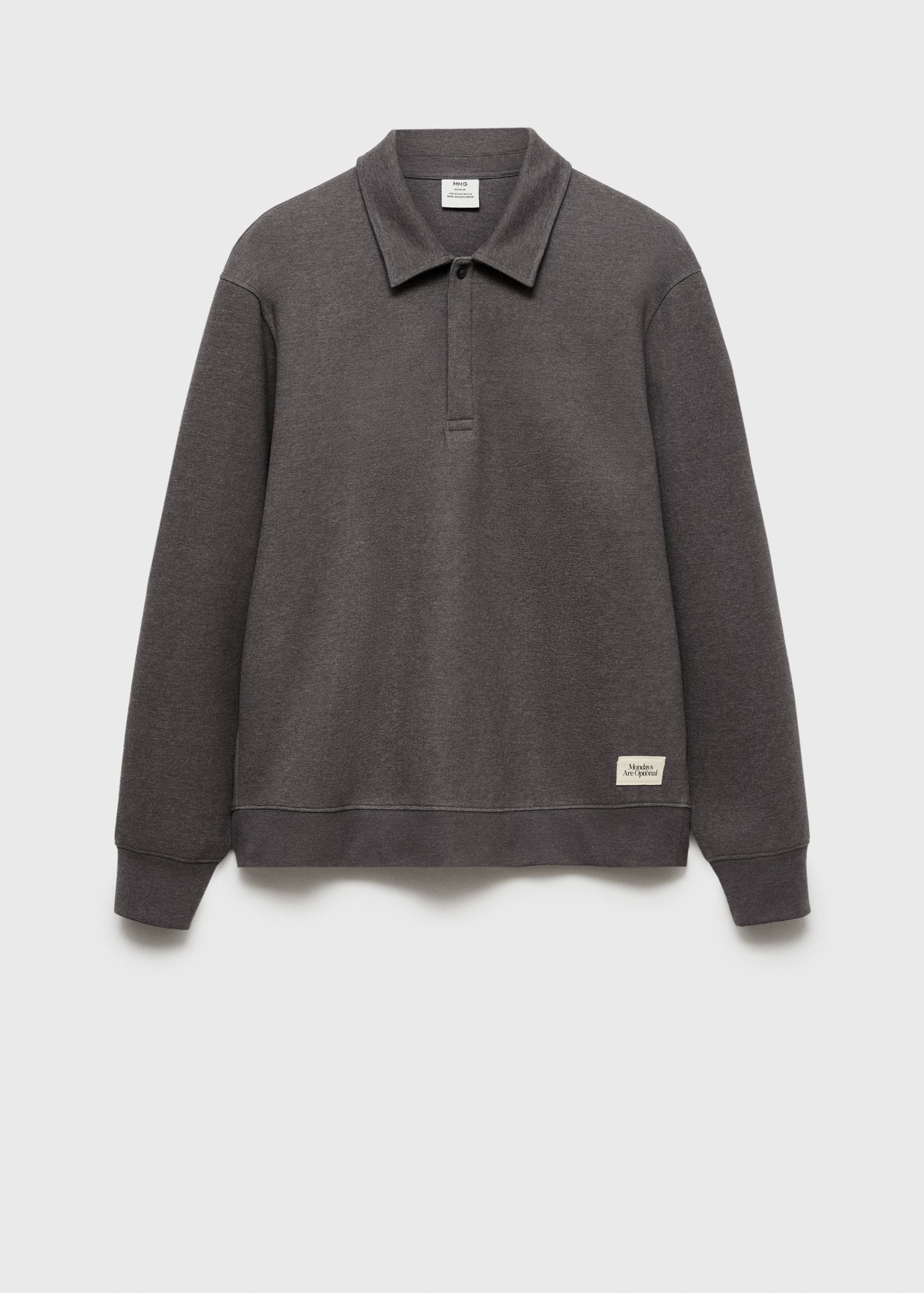 Polo sweatshirt with embroidery detail - Article without model