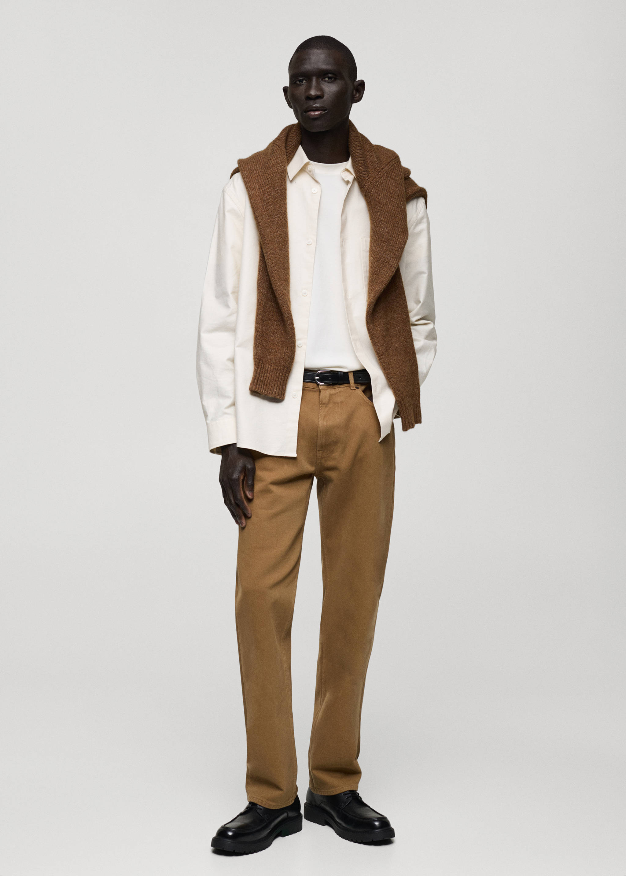 Straight fit cotton jeans - General plane