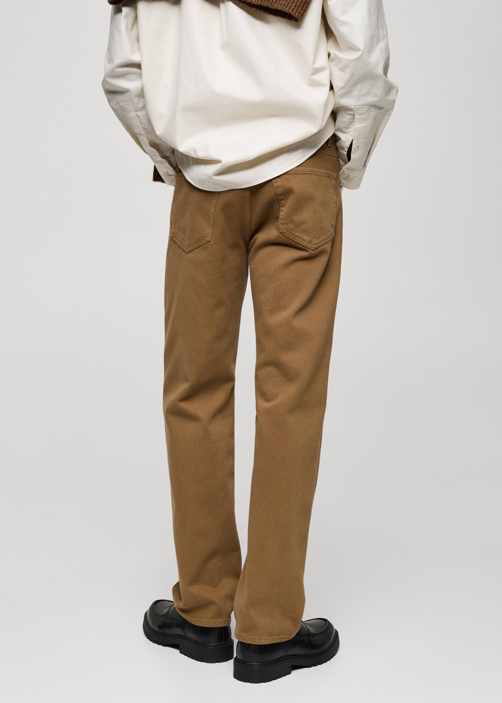 Straight fit cotton jeans - Reverse of the article