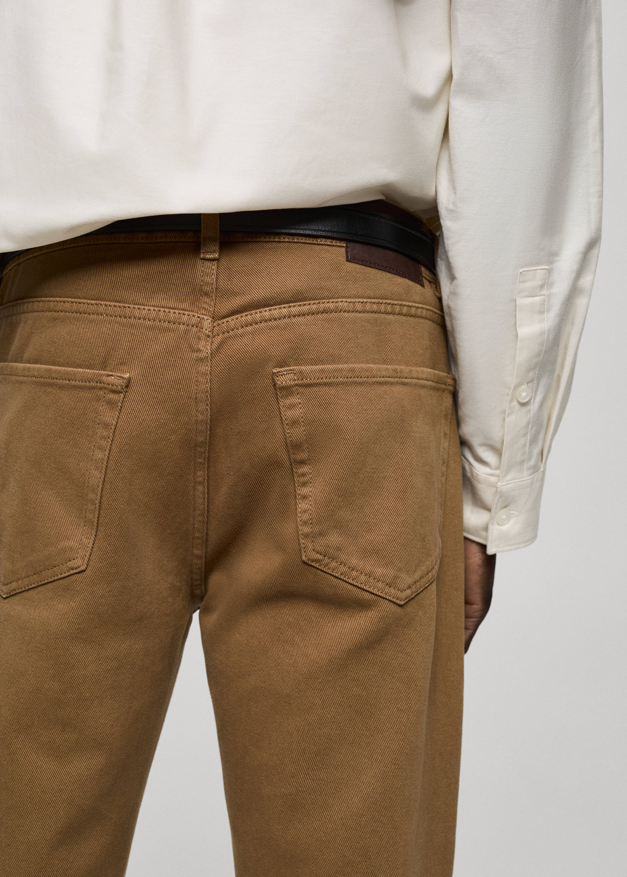 Straight fit cotton jeans - Details of the article 6