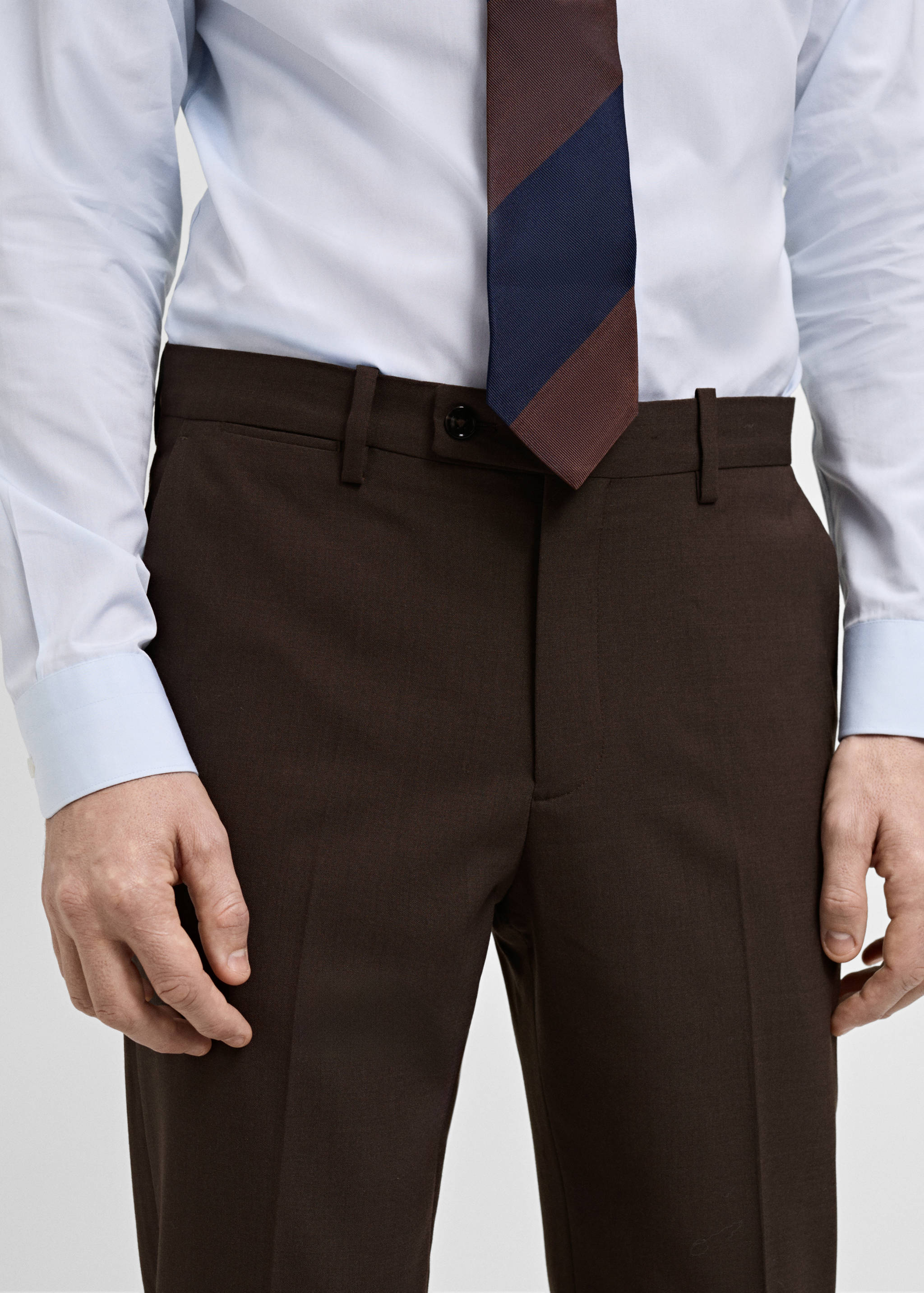 Turin 100% wool suit trousers - Details of the article 1
