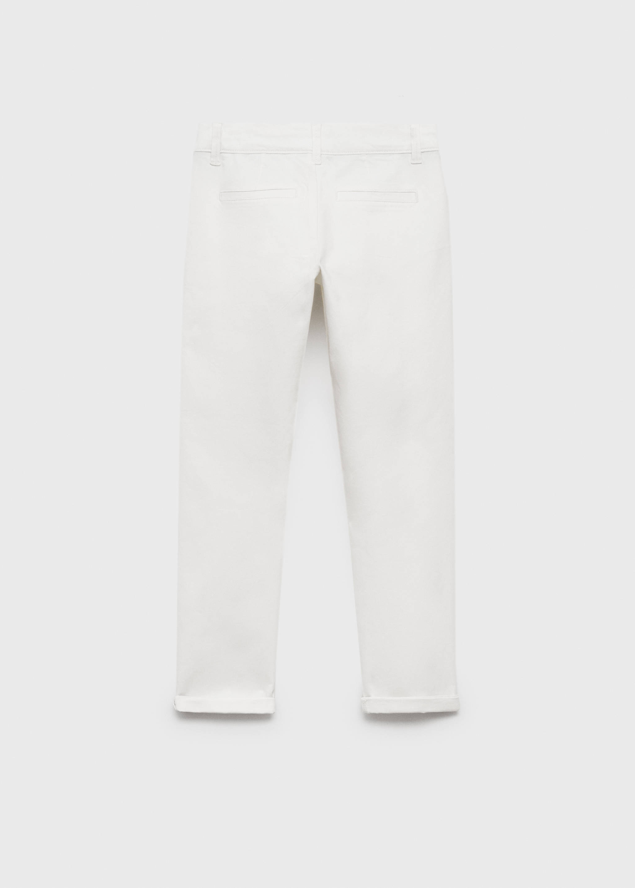 Cotton chinos - Reverse of the article