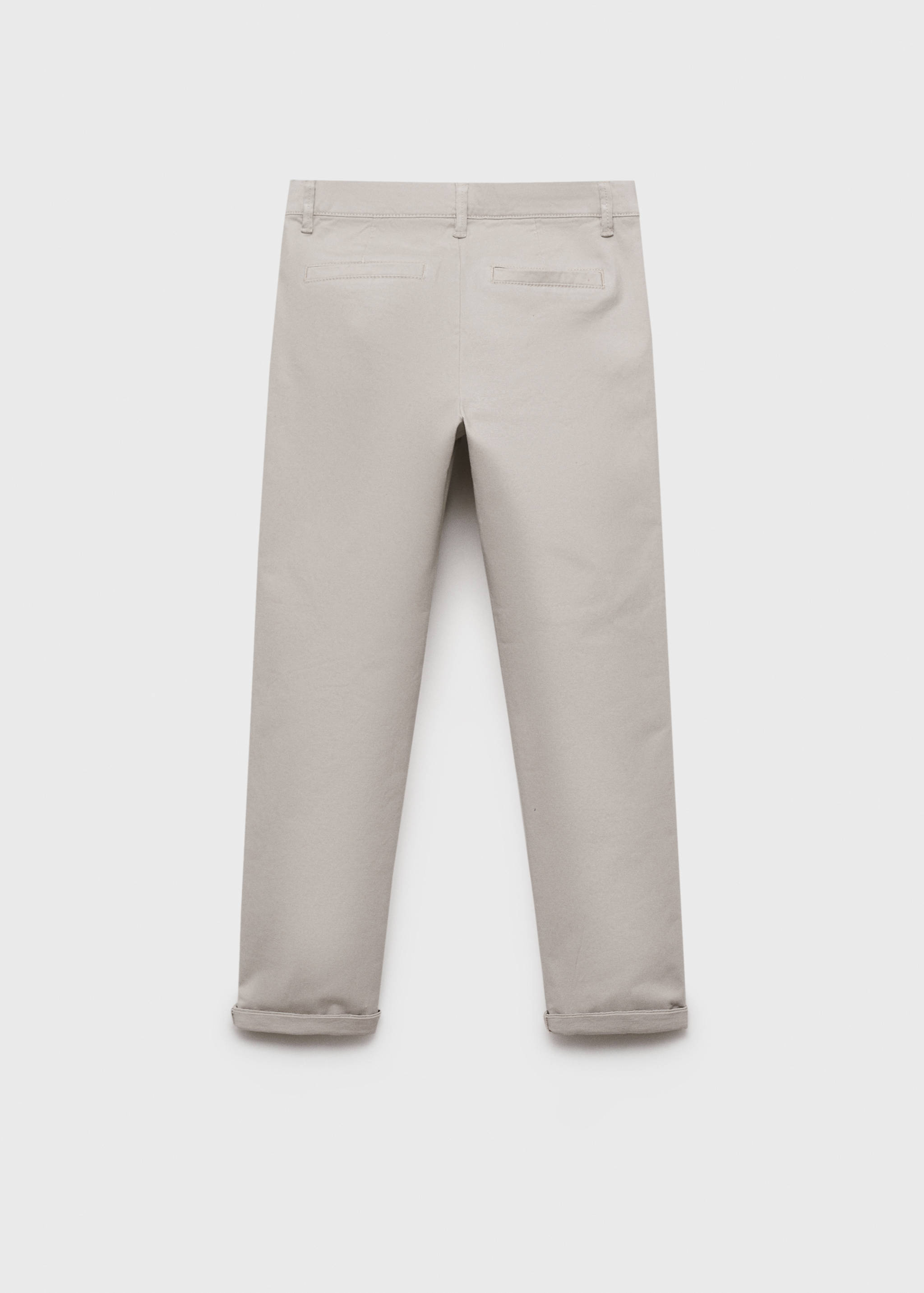 Cotton chinos - Reverse of the article