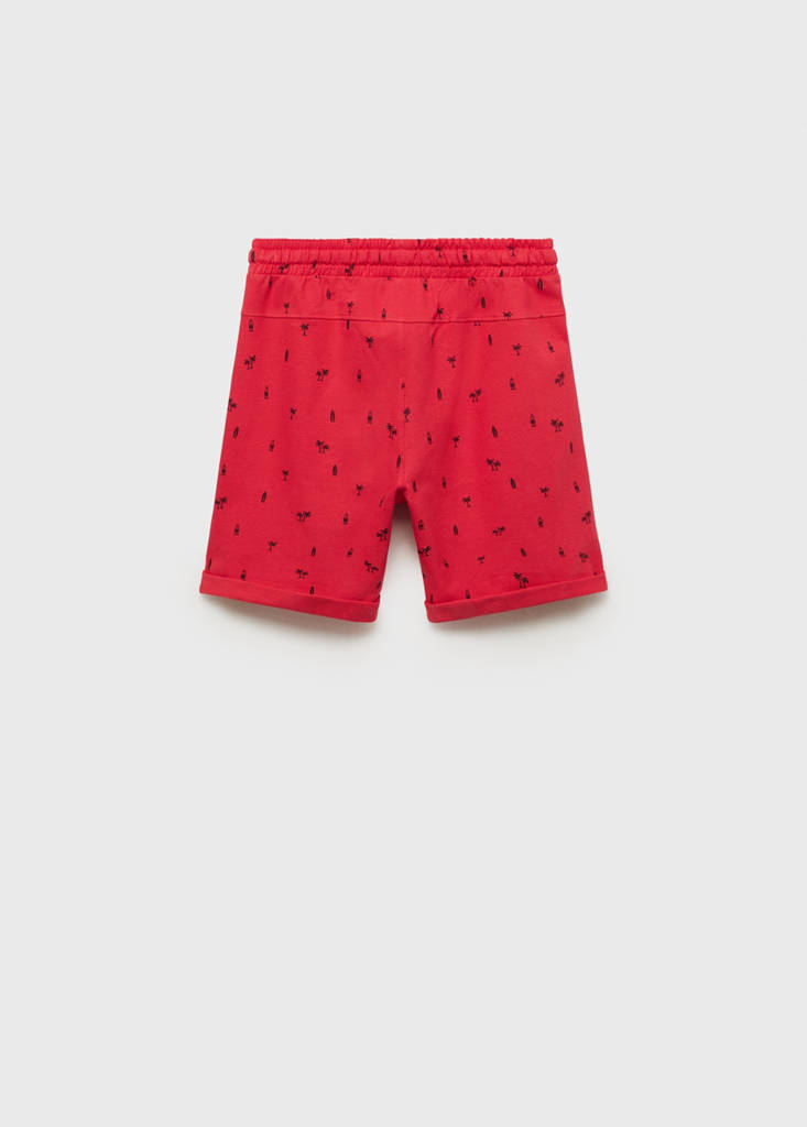 Printed Bermuda shorts — Red