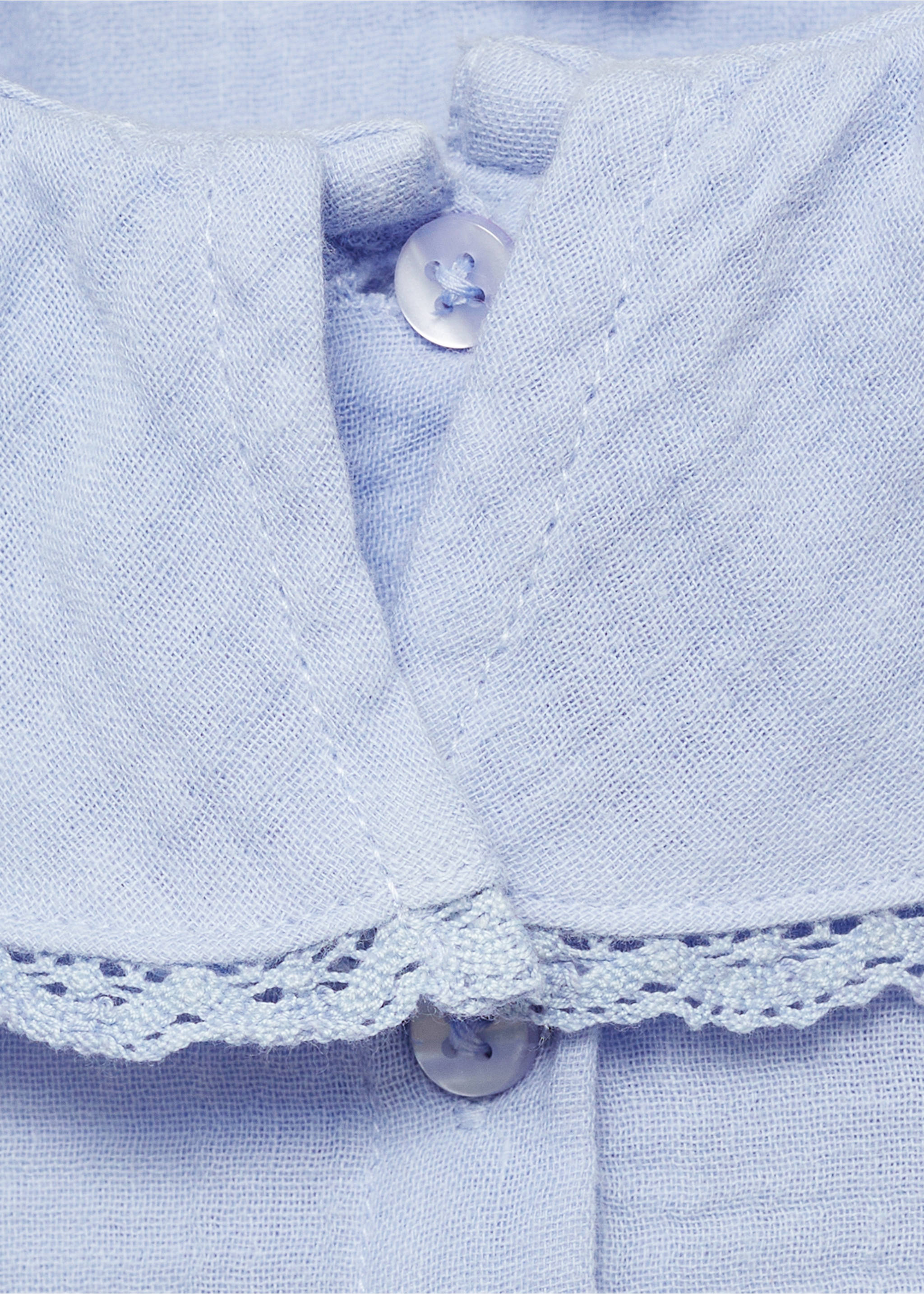 Blusa algodón bambula - Detalle del artículo 8, Azul celeste. Ref: 87090631-00.